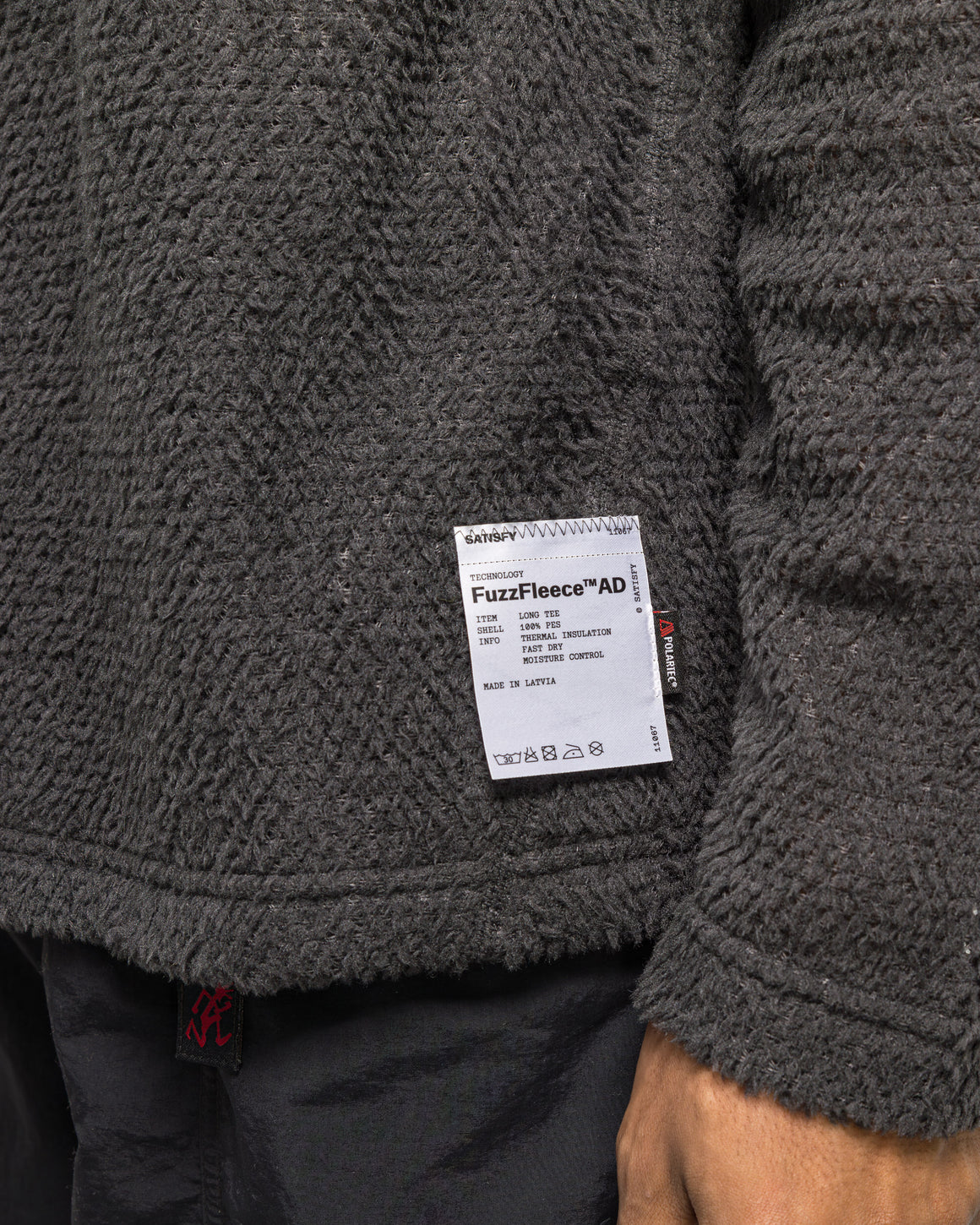 Satisfy - FuzzFleece AD Long Tee - Phantom - UP THERE