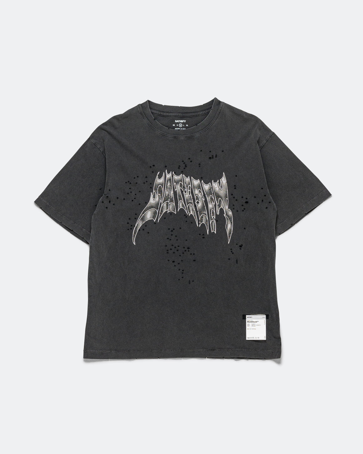 Satisfy - MothTech AirBrush Glitter T-Shirt - Aged Black - UP THERE