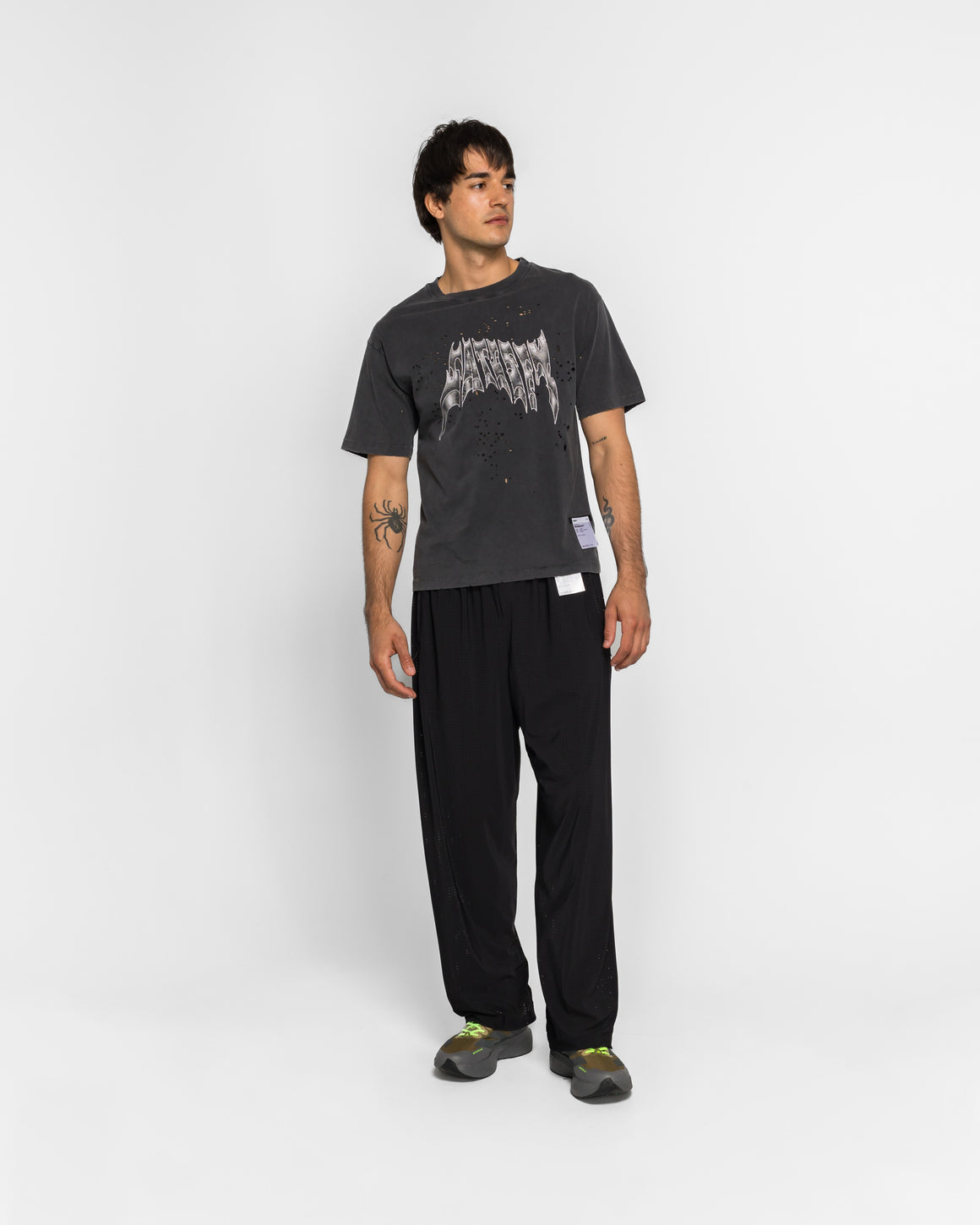 Satisfy - MothTech AirBrush Glitter T-Shirt - Aged Black - UP THERE