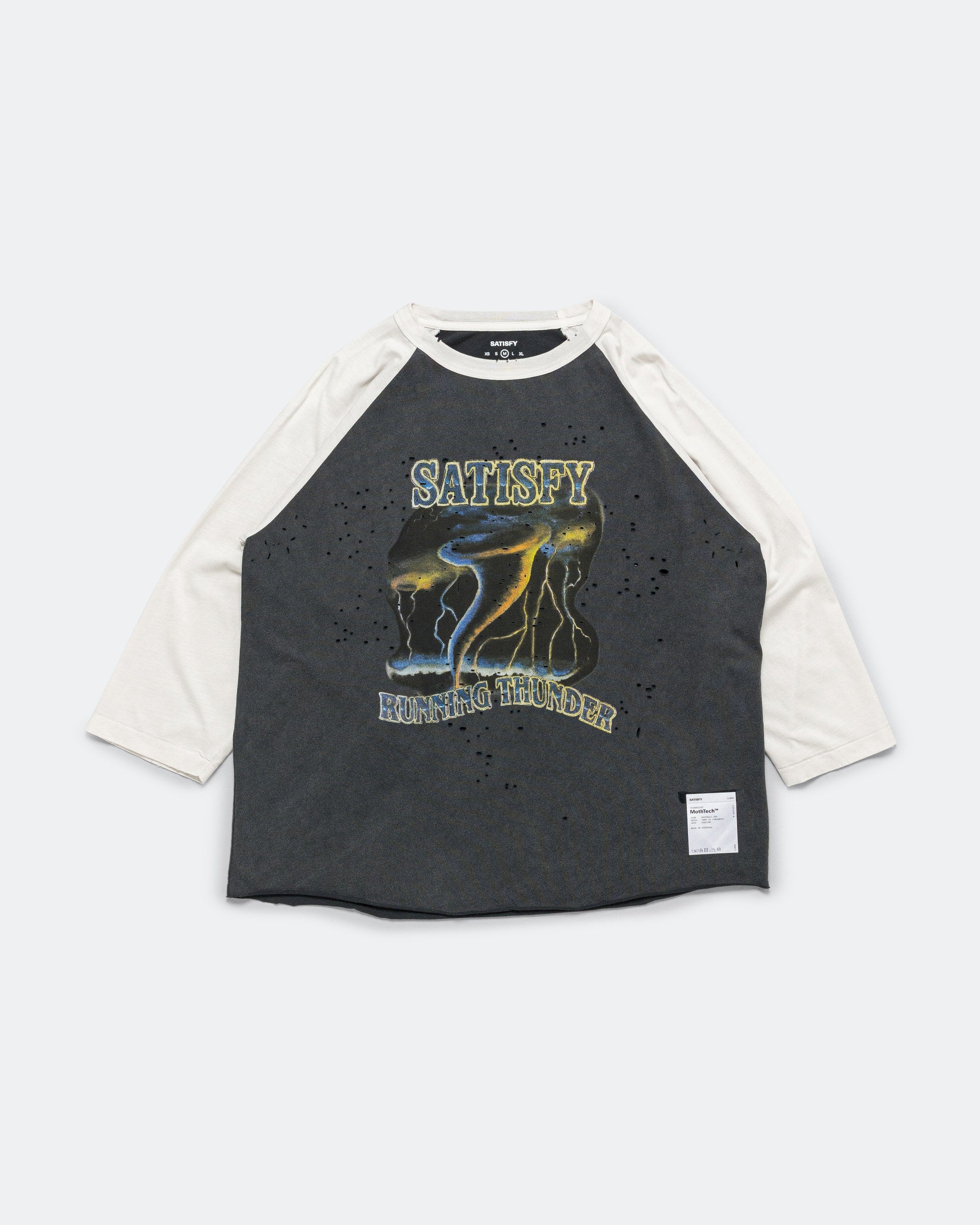 Satisfy - MothTech Baseball Tee - Off-White | UP THERE