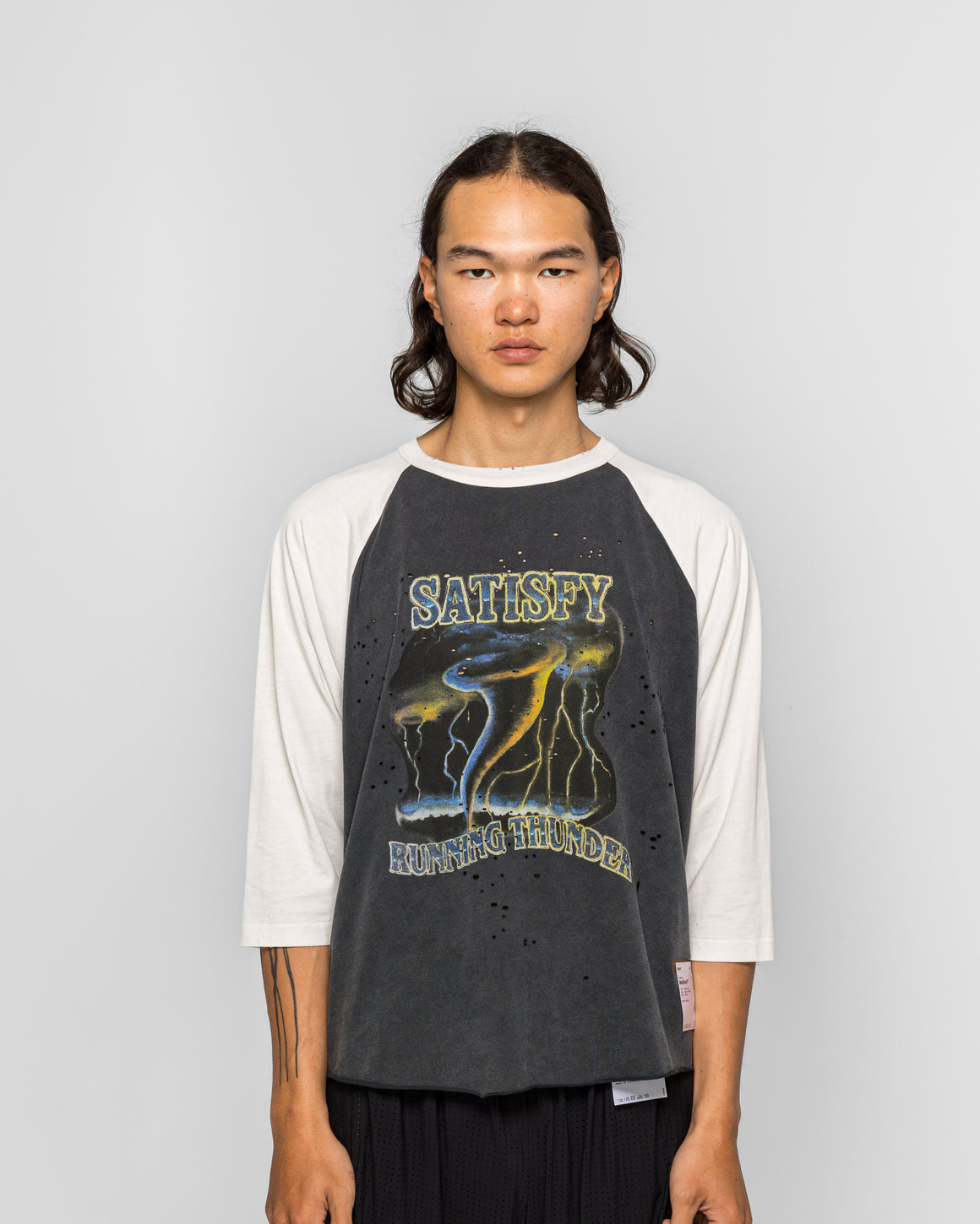 Satisfy - MothTech Baseball Tee - Off-White - UP THERE