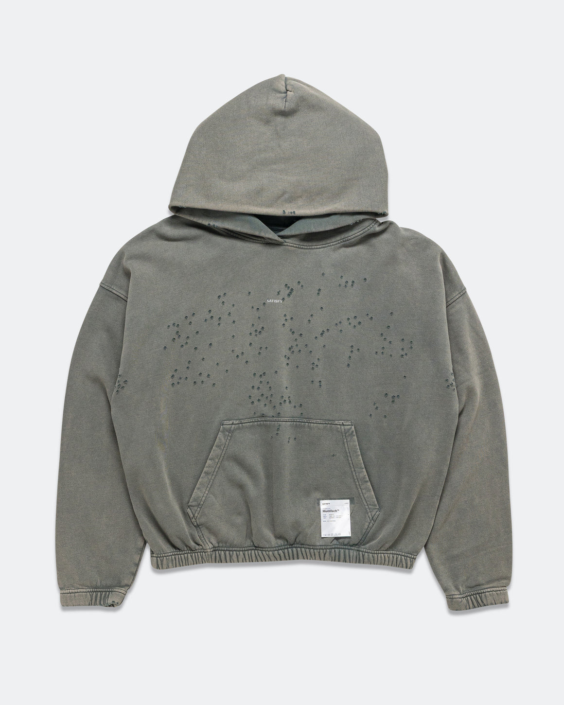 Satisfy - MothTech Hoodie - Faded Black - UP THERE