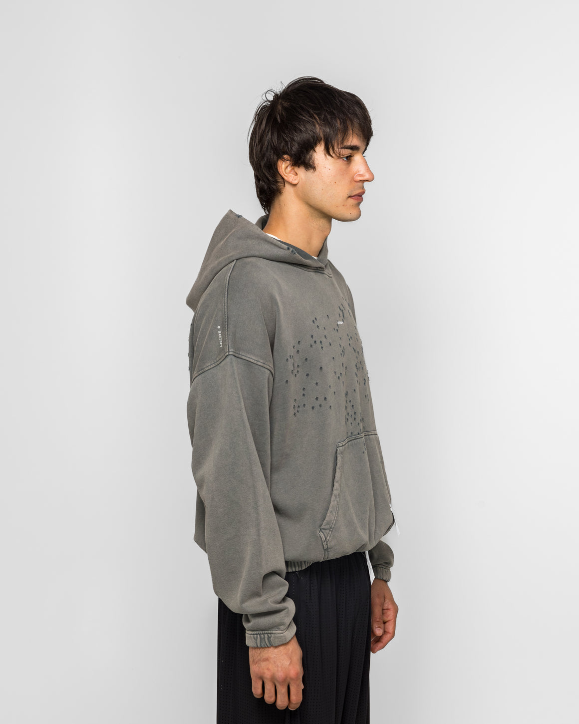 Satisfy - MothTech Hoodie - Faded Black - UP THERE