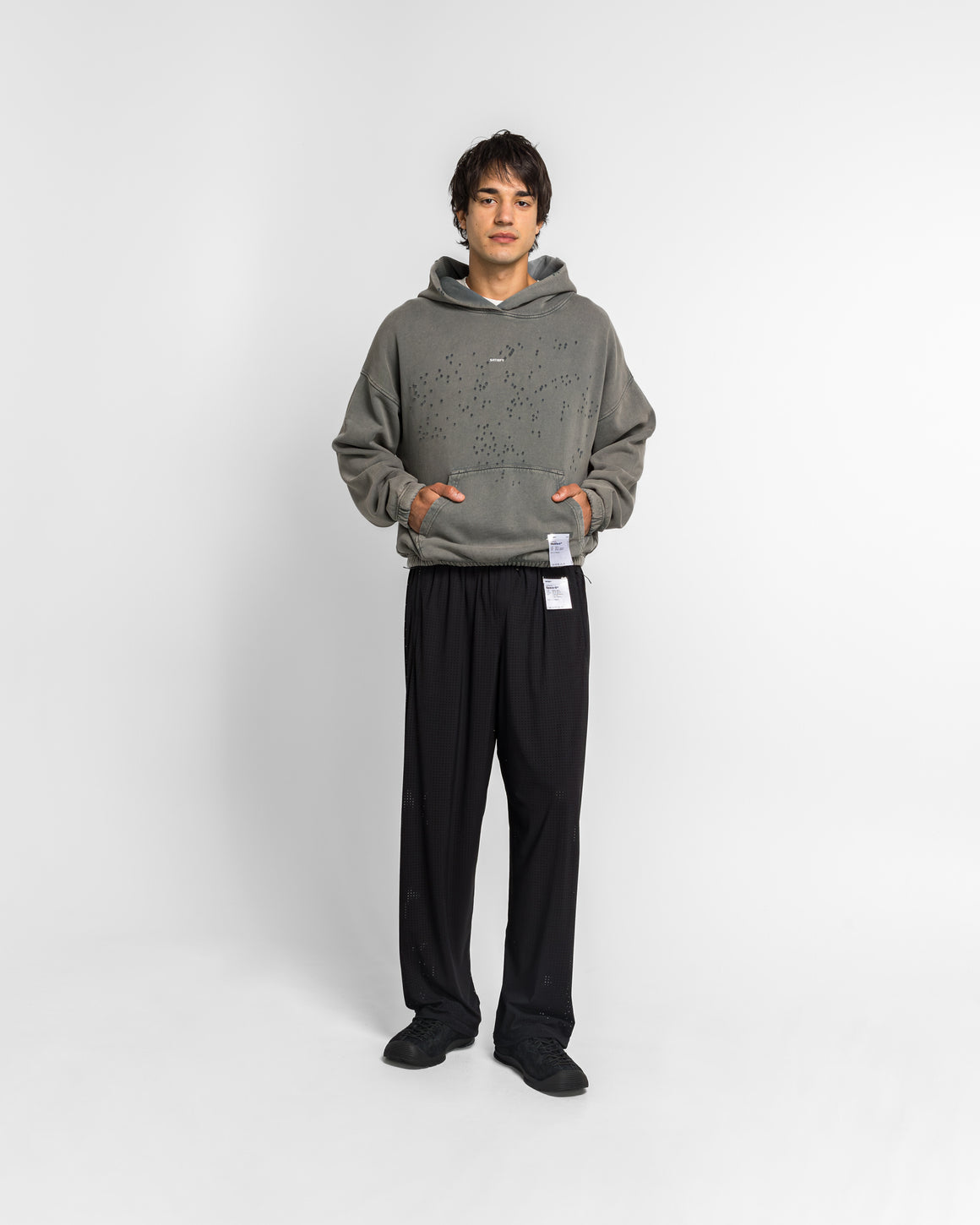 Satisfy - MothTech Hoodie - Faded Black - UP THERE