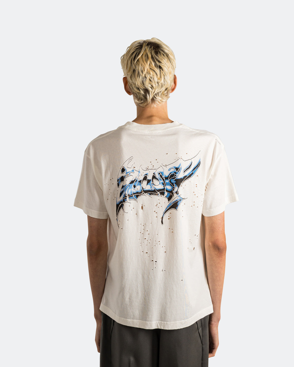 Satisfy - MothTech 'Liquid Metal' T-Shirt - Off White | UP THERE