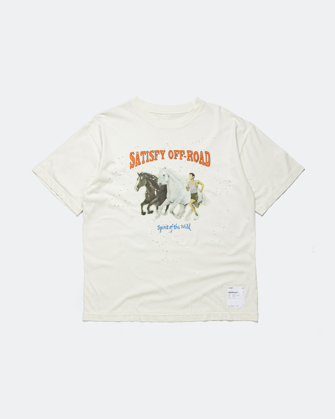 Satisfy - MothTech 'Spirit of the Wild' T-Shirt - Off White - UP THERE