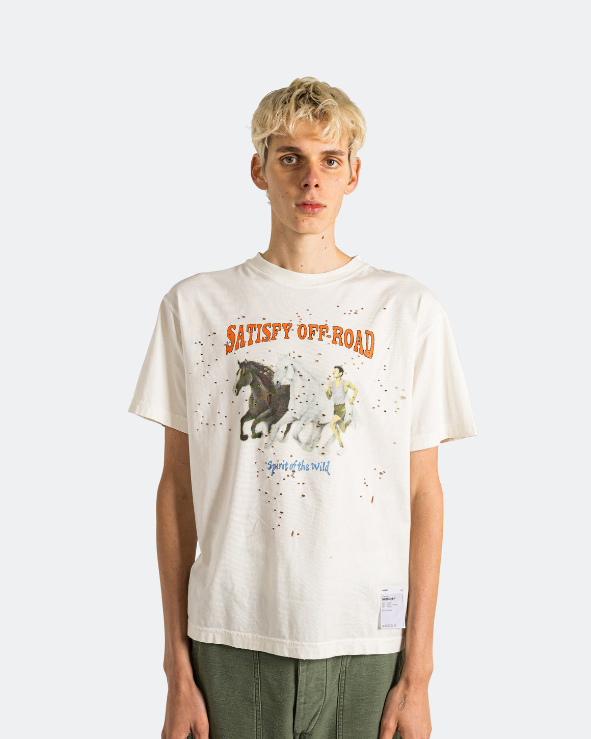 Satisfy - MothTech 'Spirit of the Wild' T-Shirt - Off White - UP THERE