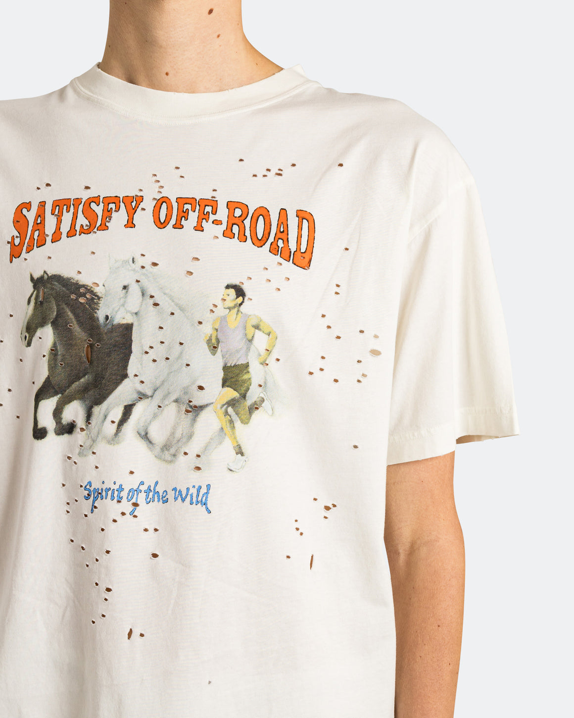 Satisfy - MothTech 'Spirit of the Wild' T-Shirt - Off White - UP THERE