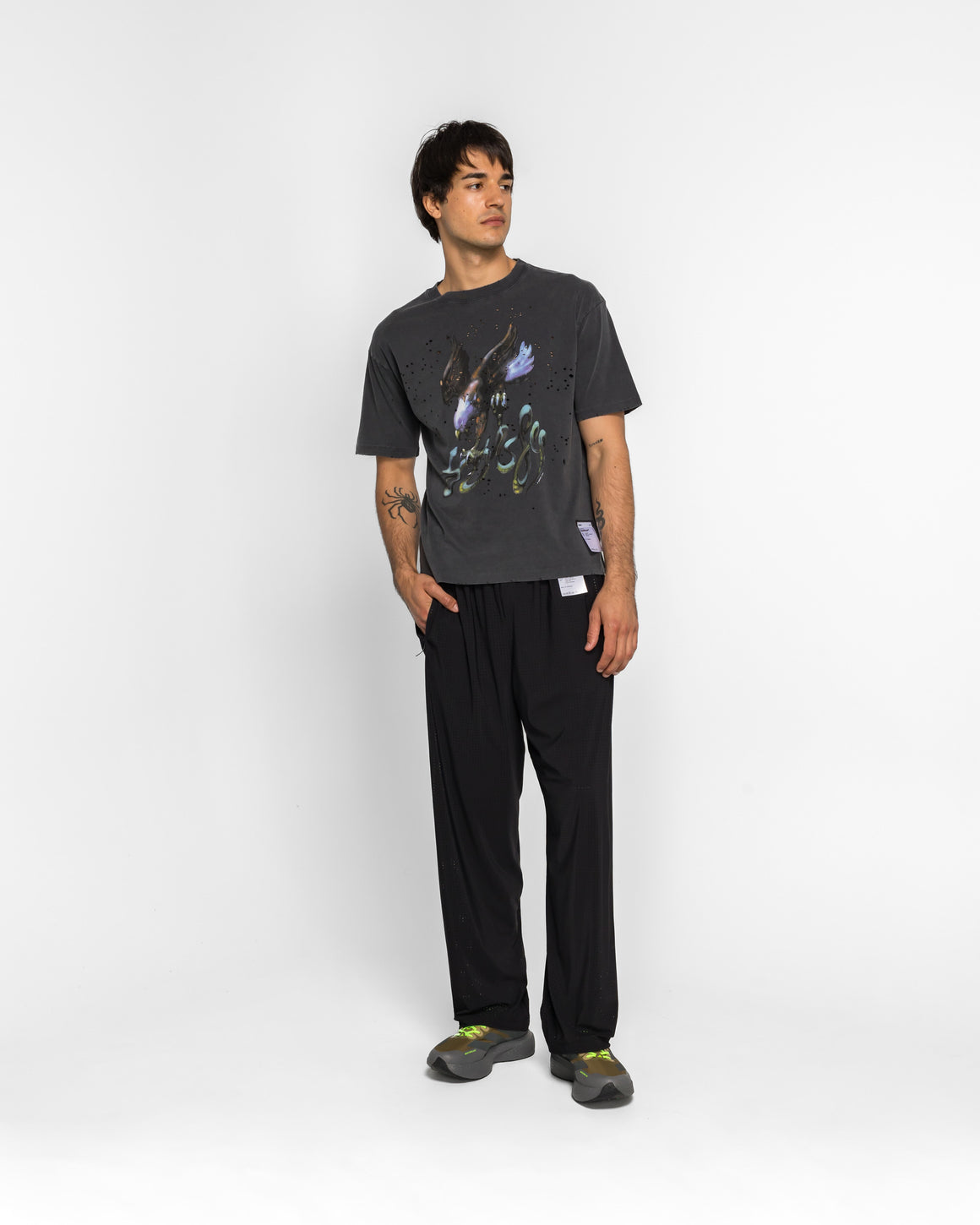 Satisfy - MothTech T-Shirt - Aged Black Eagle - UP THERE