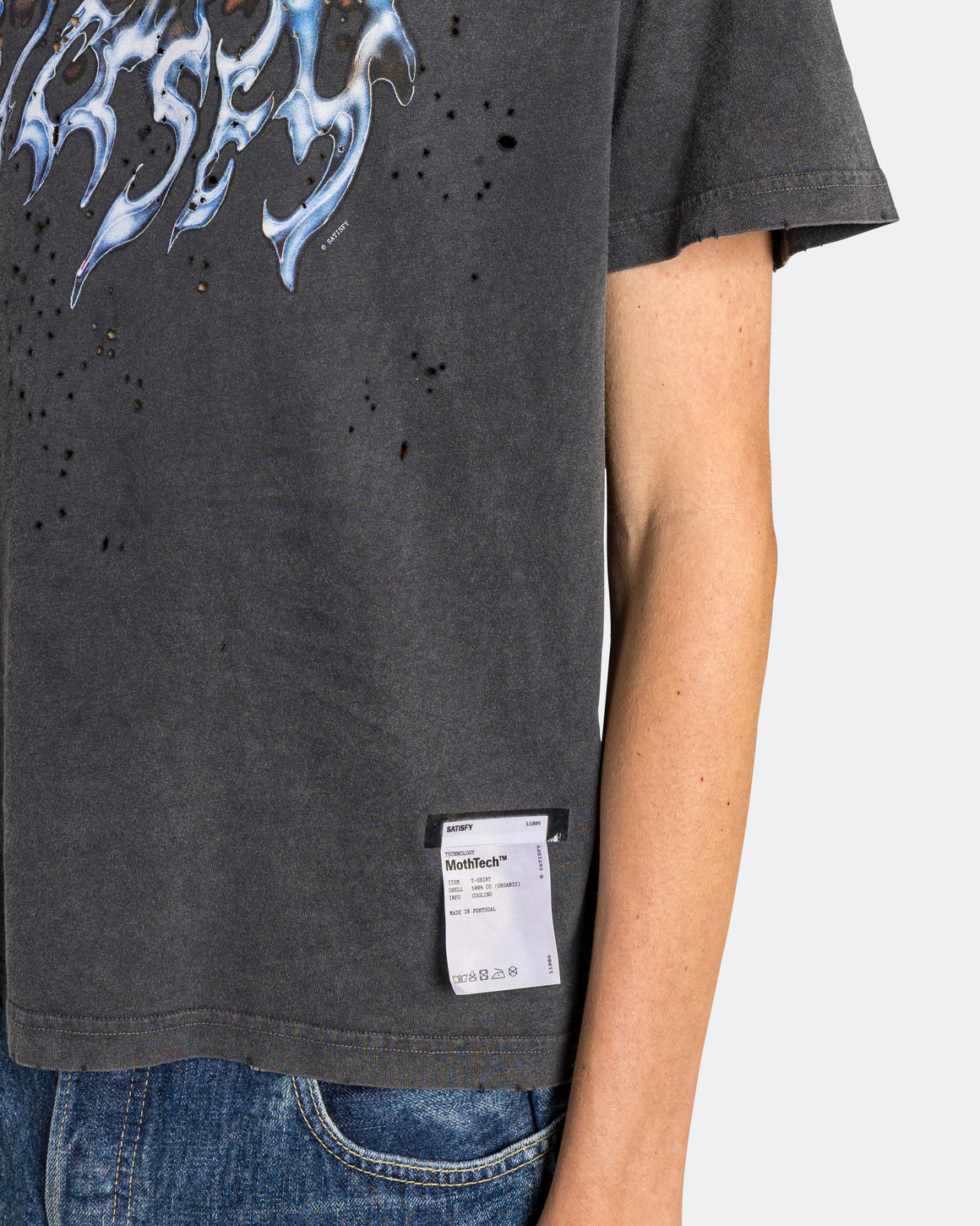 Satisfy - MothTech 'Trail Master' T-Shirt - Aged Black - UP THERE