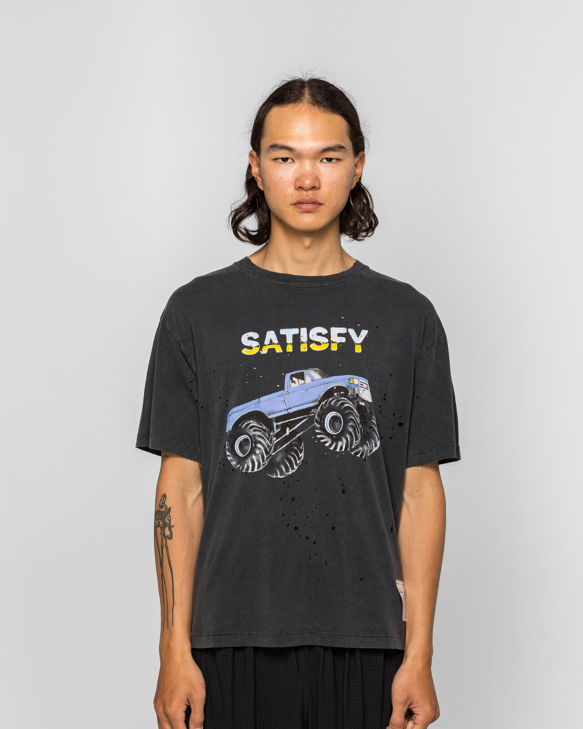Satisfy - MothTech Truck T-Shirt - Aged Black - UP THERE