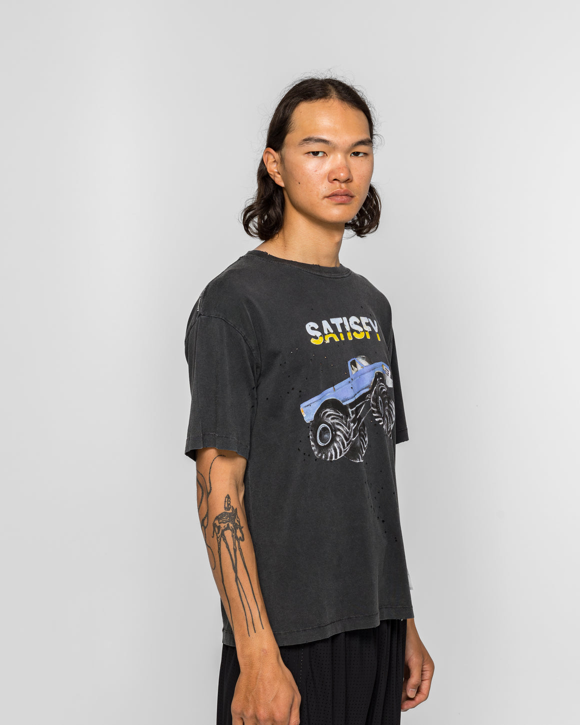 Satisfy - MothTech Truck T-Shirt - Aged Black - UP THERE