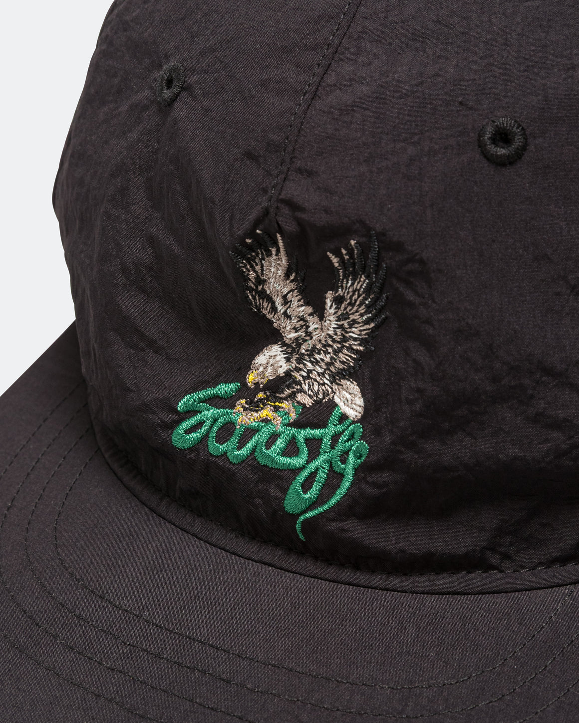 Satisfy - FliteSilk 5 Panel Pinch Cap Matte - Black Eagle - UP THERE