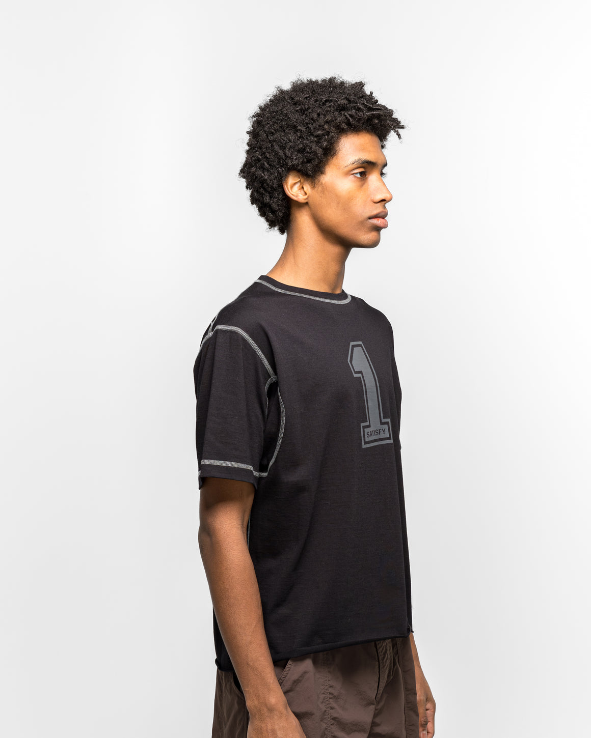 Satisfy - Softcell Cordura T-Shirt - Black - UP THERE