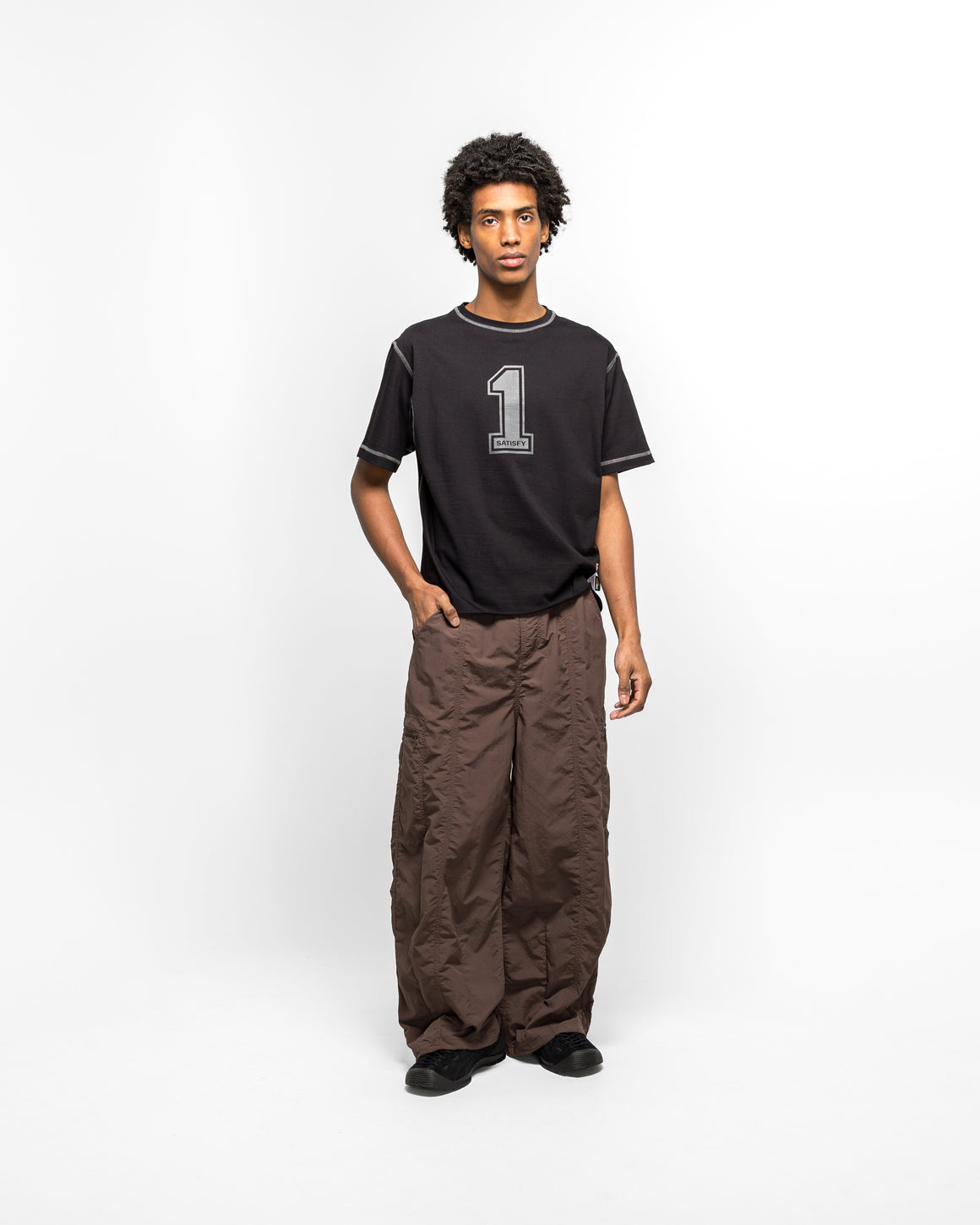 Satisfy - Softcell Cordura T-Shirt - Black - UP THERE