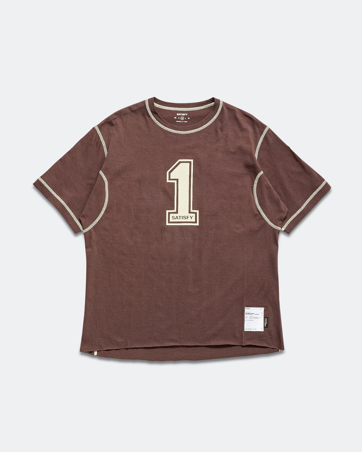 Satisfy - Softcell Cordura T-Shirt - Brown - UP THERE