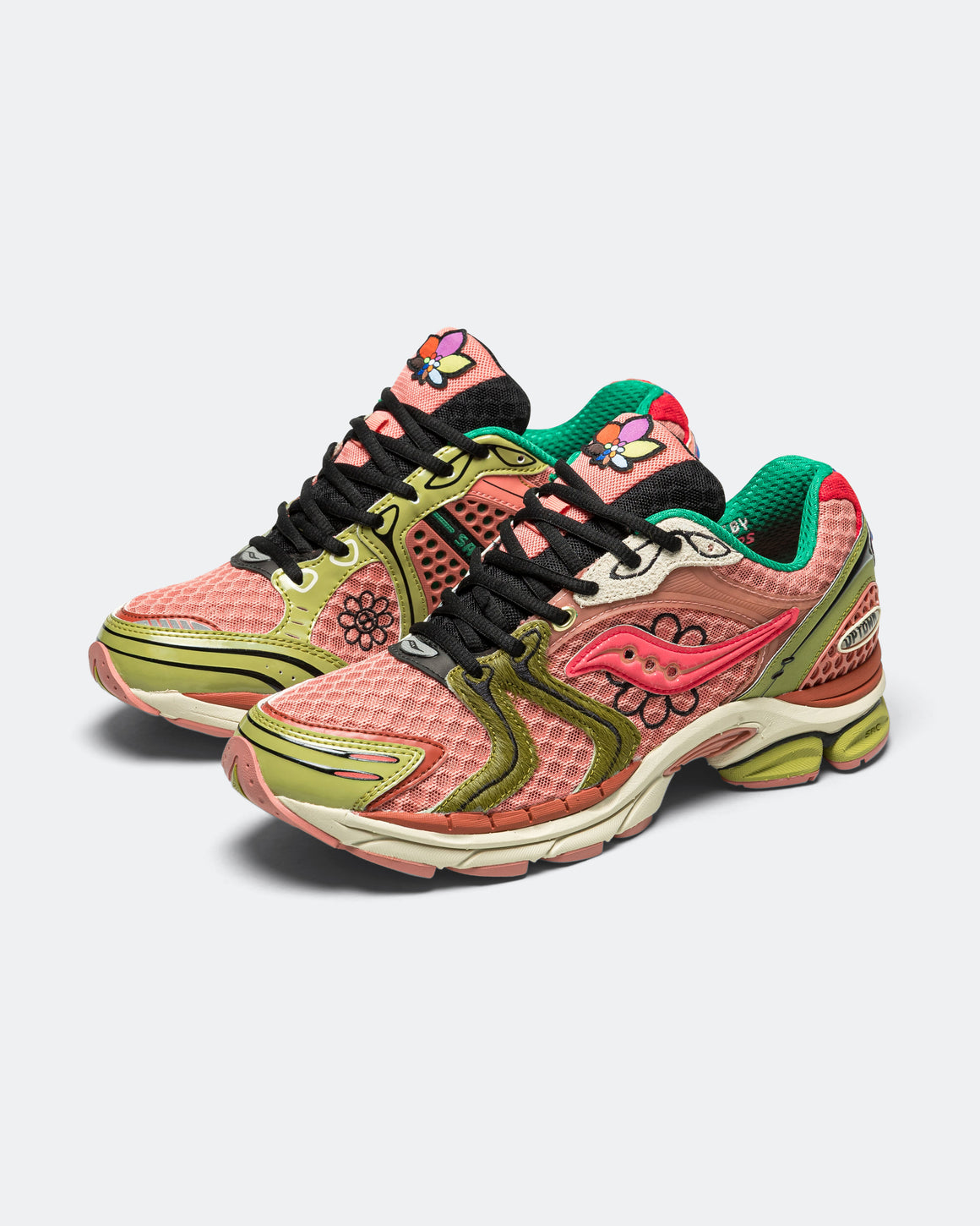 Saucony - ProGrid Triumph 4 x Jae Tips- Pink/Green - UP THERE