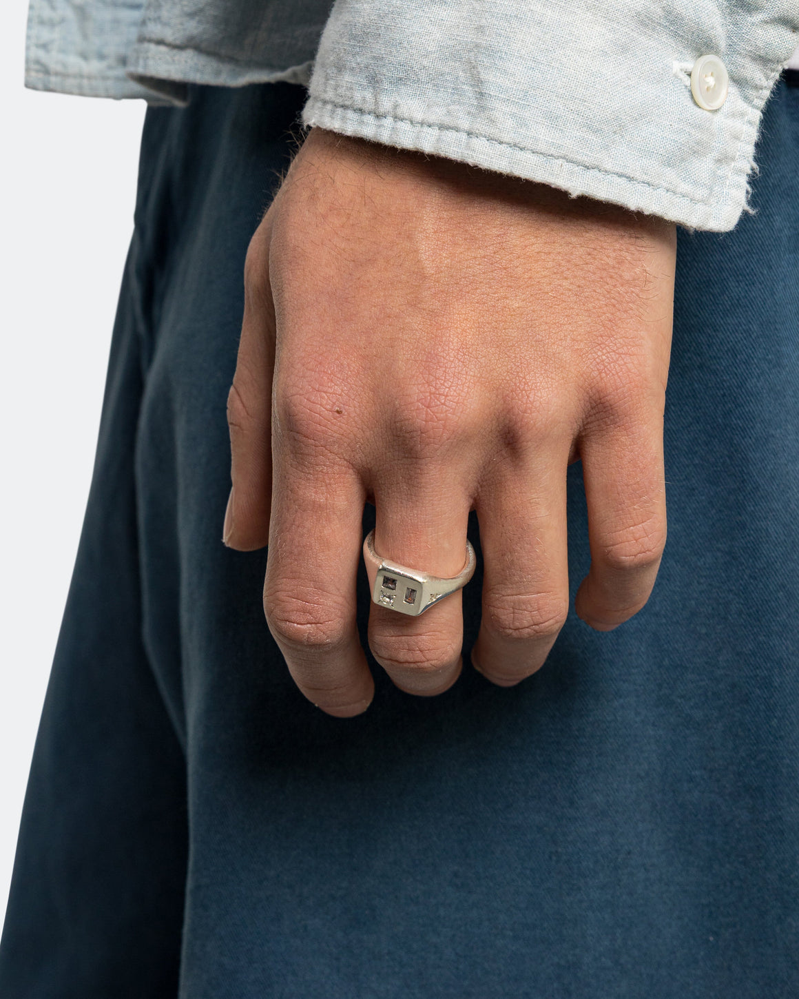 Seb Brown - Fog Ring - 925 Silver/Grey Spinel - UP THERE