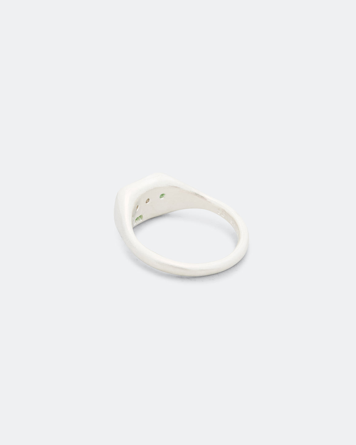 Seb Brown - Green Segment Ring - 925 Sterling Silver/Garnet- Sapphire - UP THERE