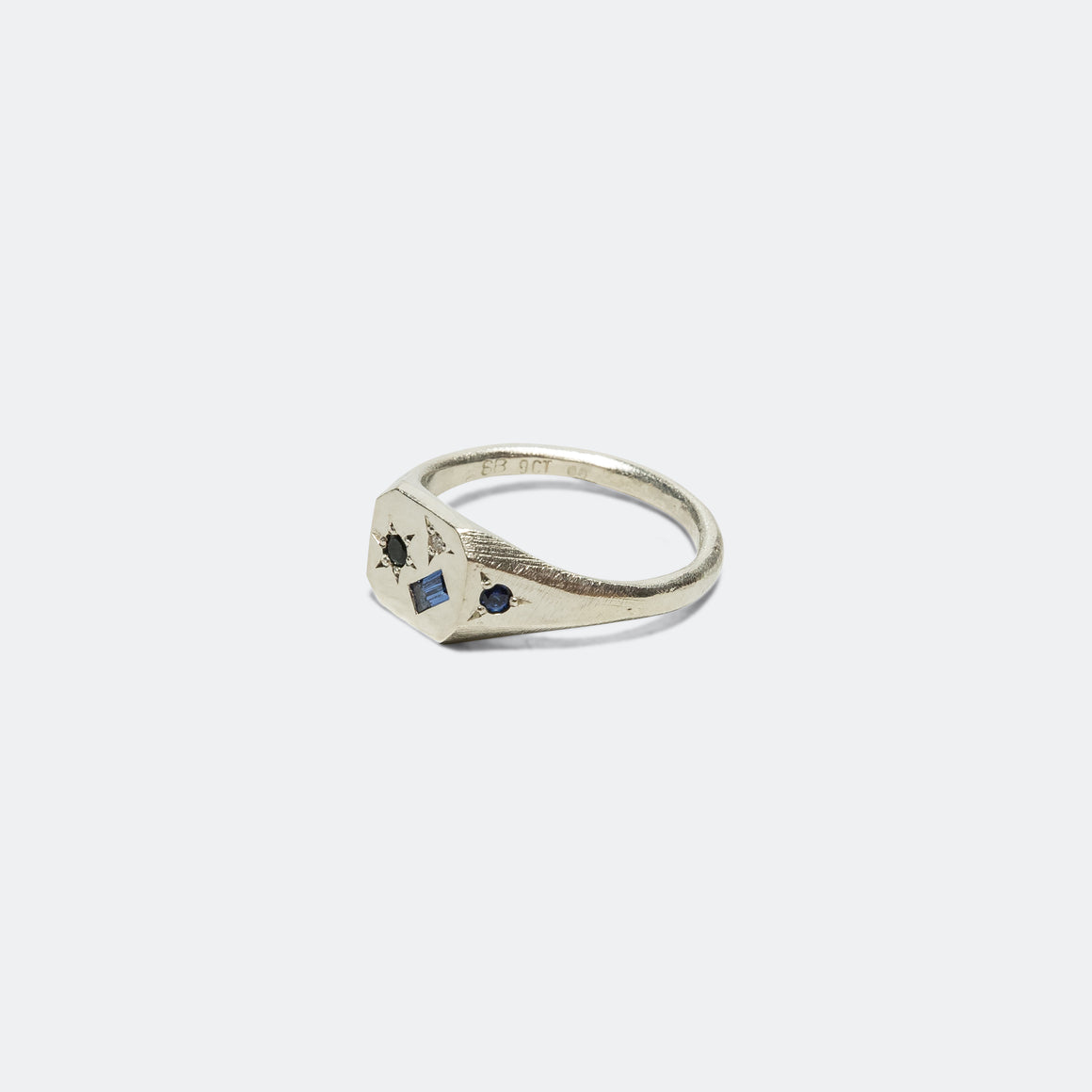 Blue Difficult Ring - 9ct White Gold