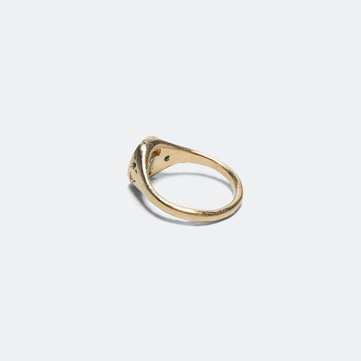 Seb Brown - Spazio Ring - 9ct Yellow Gold/Green - UP THERE