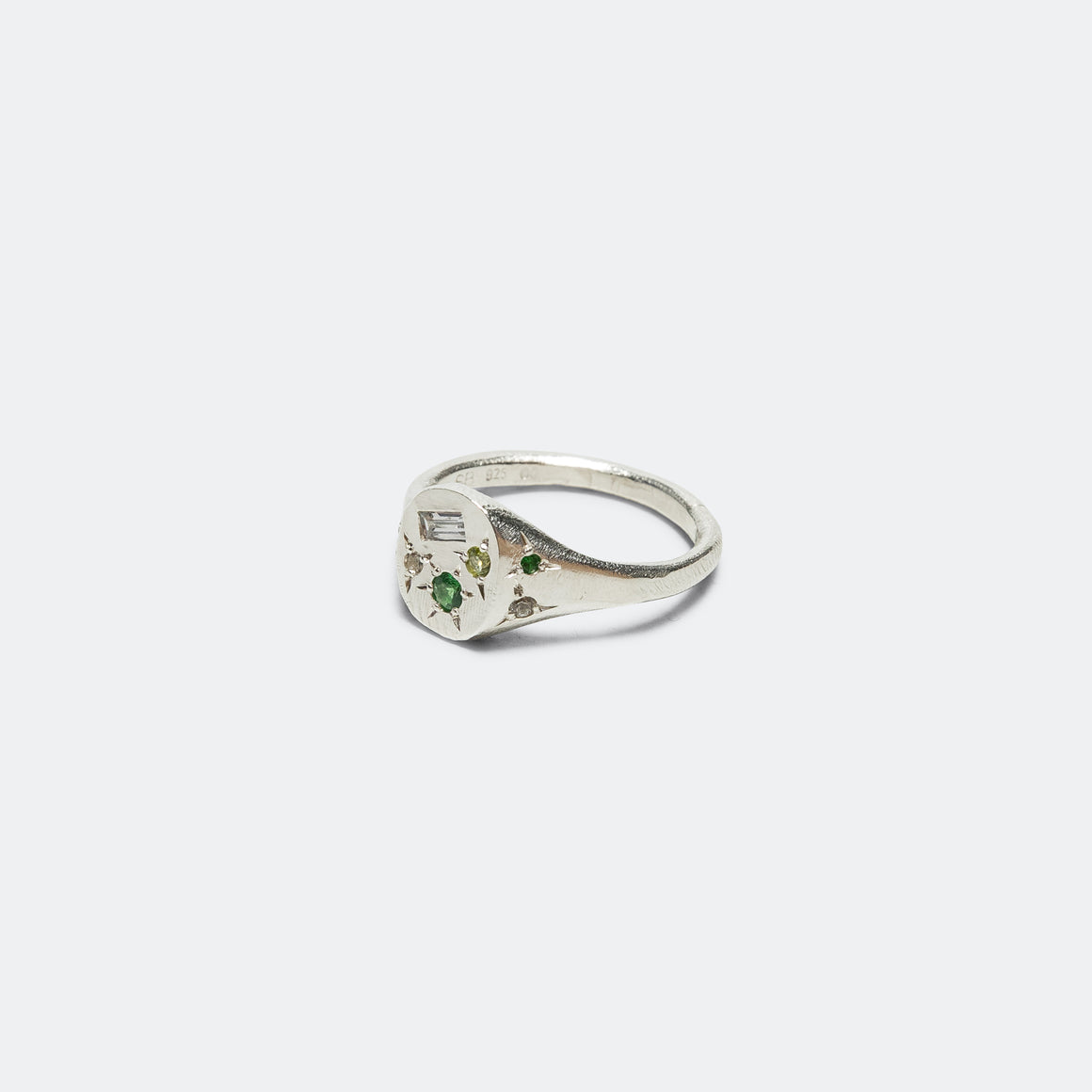 Spazio Ring - 925 Silver/Green