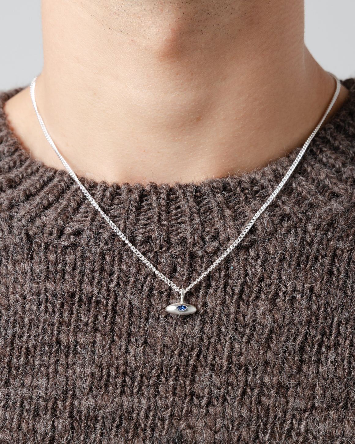 Seb Brown - Knob With Stone - 925 Silver/Sapphire - UP THERE