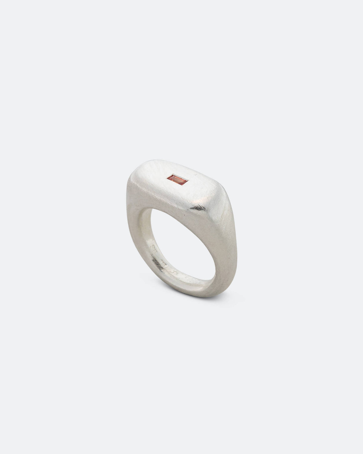 Seb Brown - Museum Ring - 925 Silver/Orange Sapphire - UP THERE