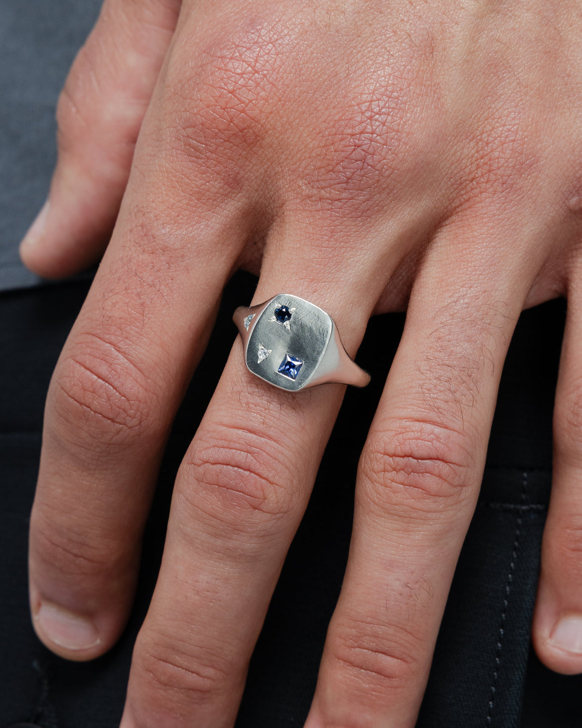 Seb Brown - Paris Ring 2.0 - 925 Silver/Blue - UP THERE