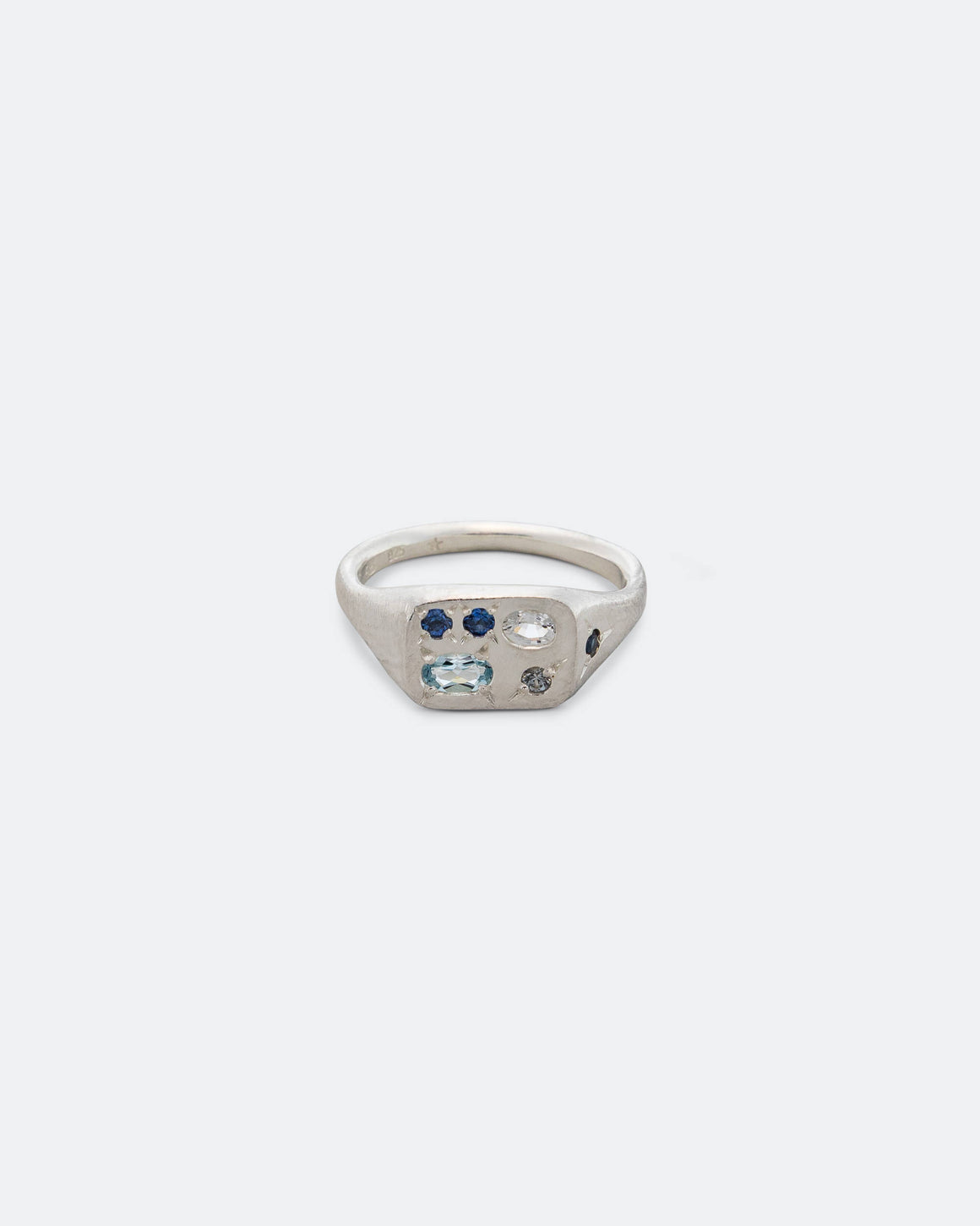Seb Brown - Slim Tablet Ring - 925 Silver/Aqua - UP THERE