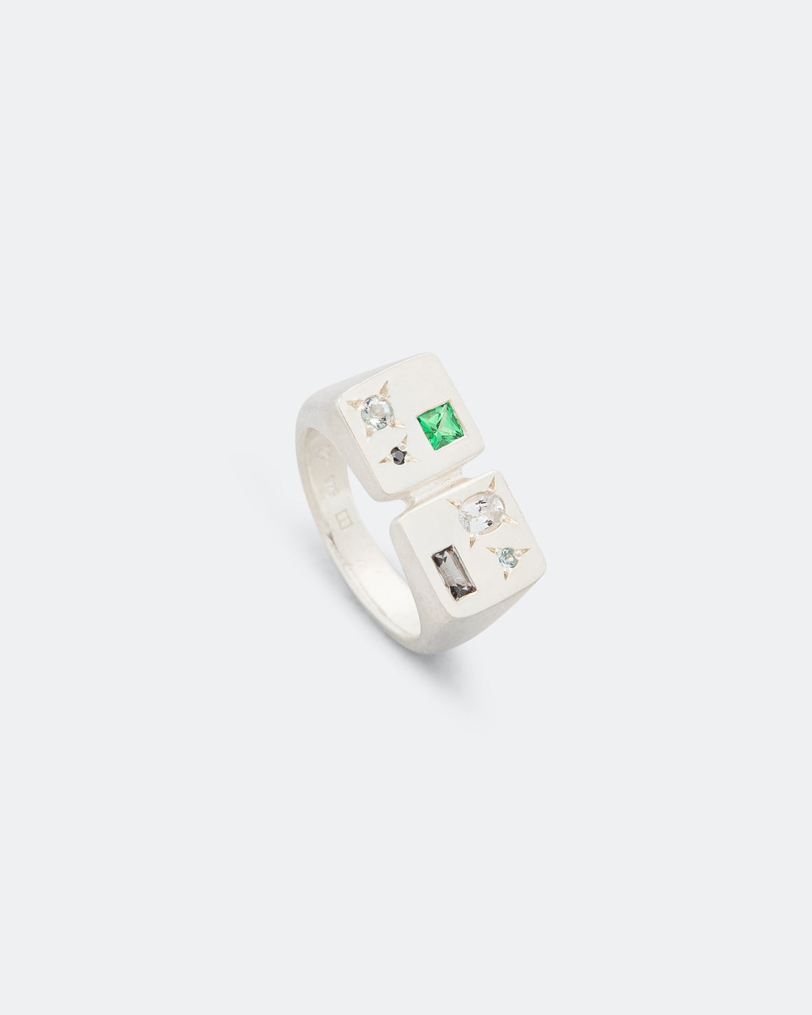 Seb Brown - TT Ring - 925 Sterling Silver/Spinel- Sapph- Garnet- Aqua-Diamond - UP THERE