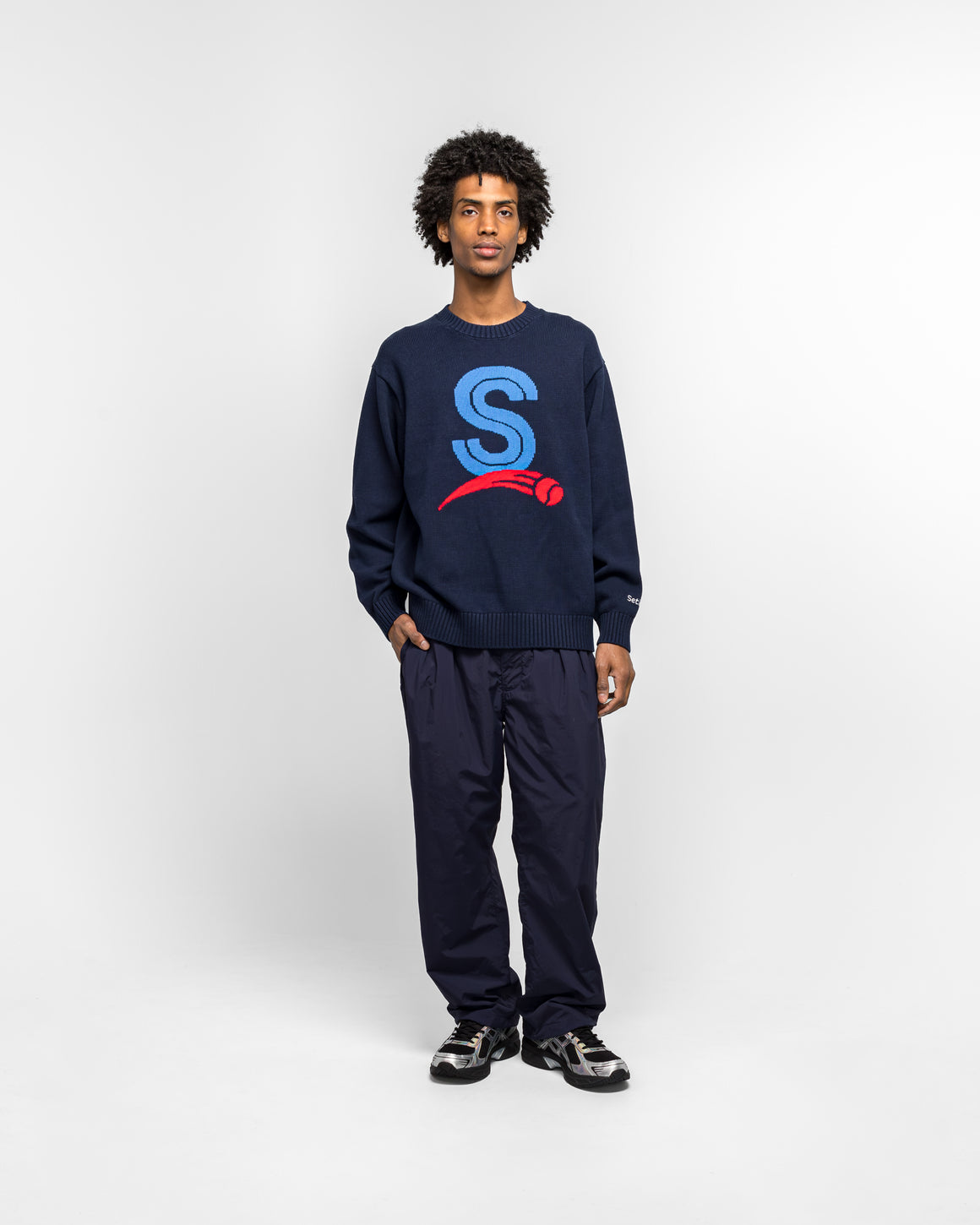 Setinn - Capital Crew Knit - Navy - UP THERE
