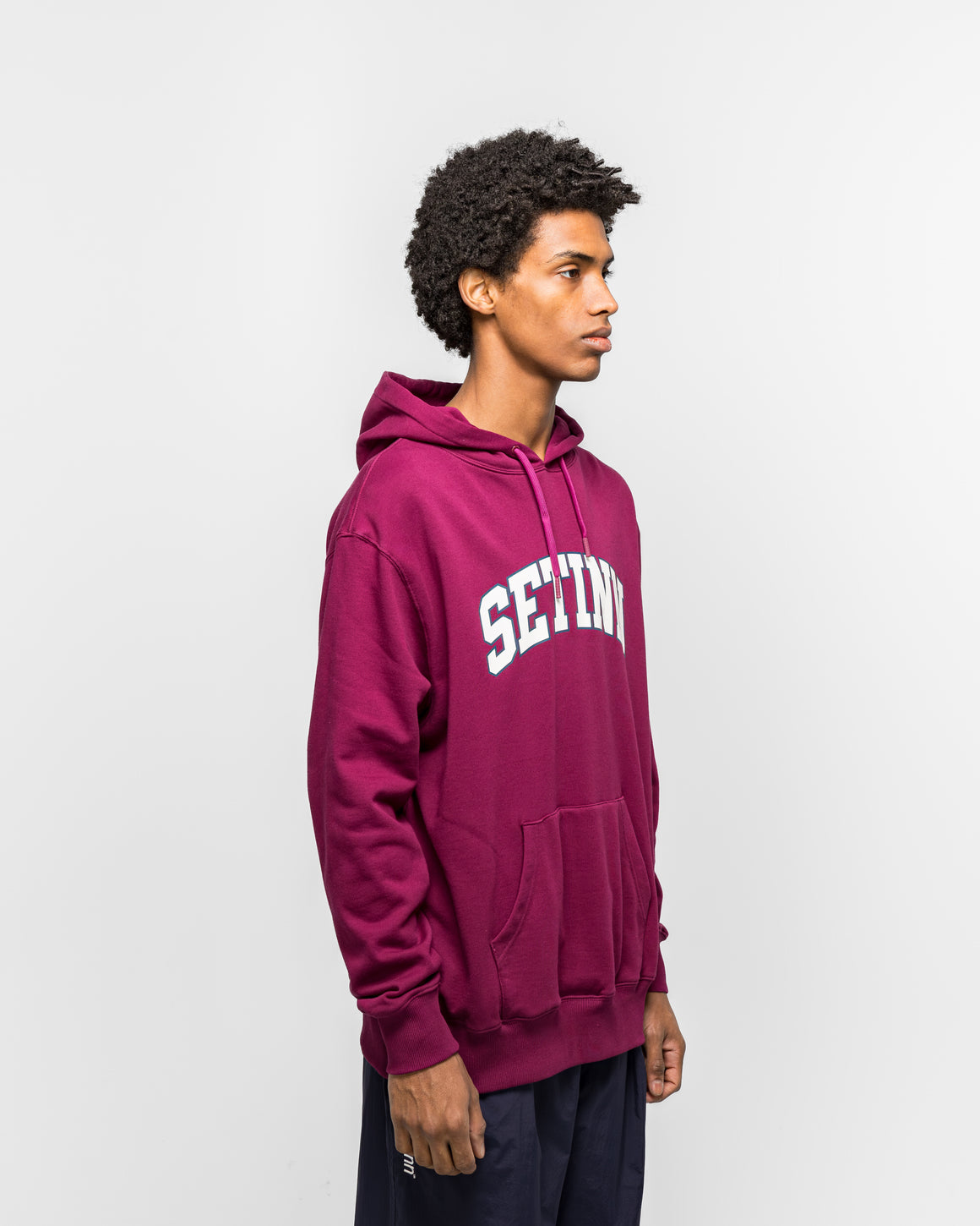Setinn - College Logo Hoodie - Cherry - UP THERE