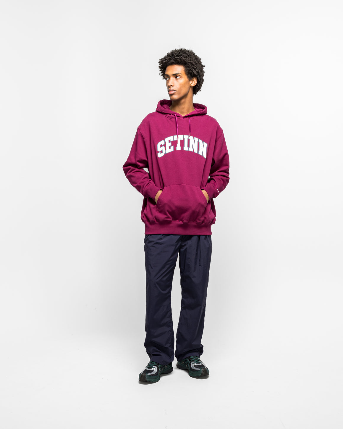 Setinn - College Logo Hoodie - Cherry - UP THERE