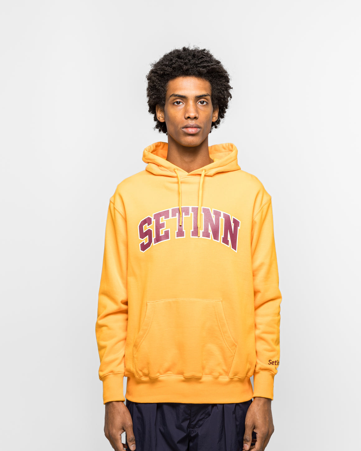 Setinn - College Logo Hoodie - Mango - UP THERE