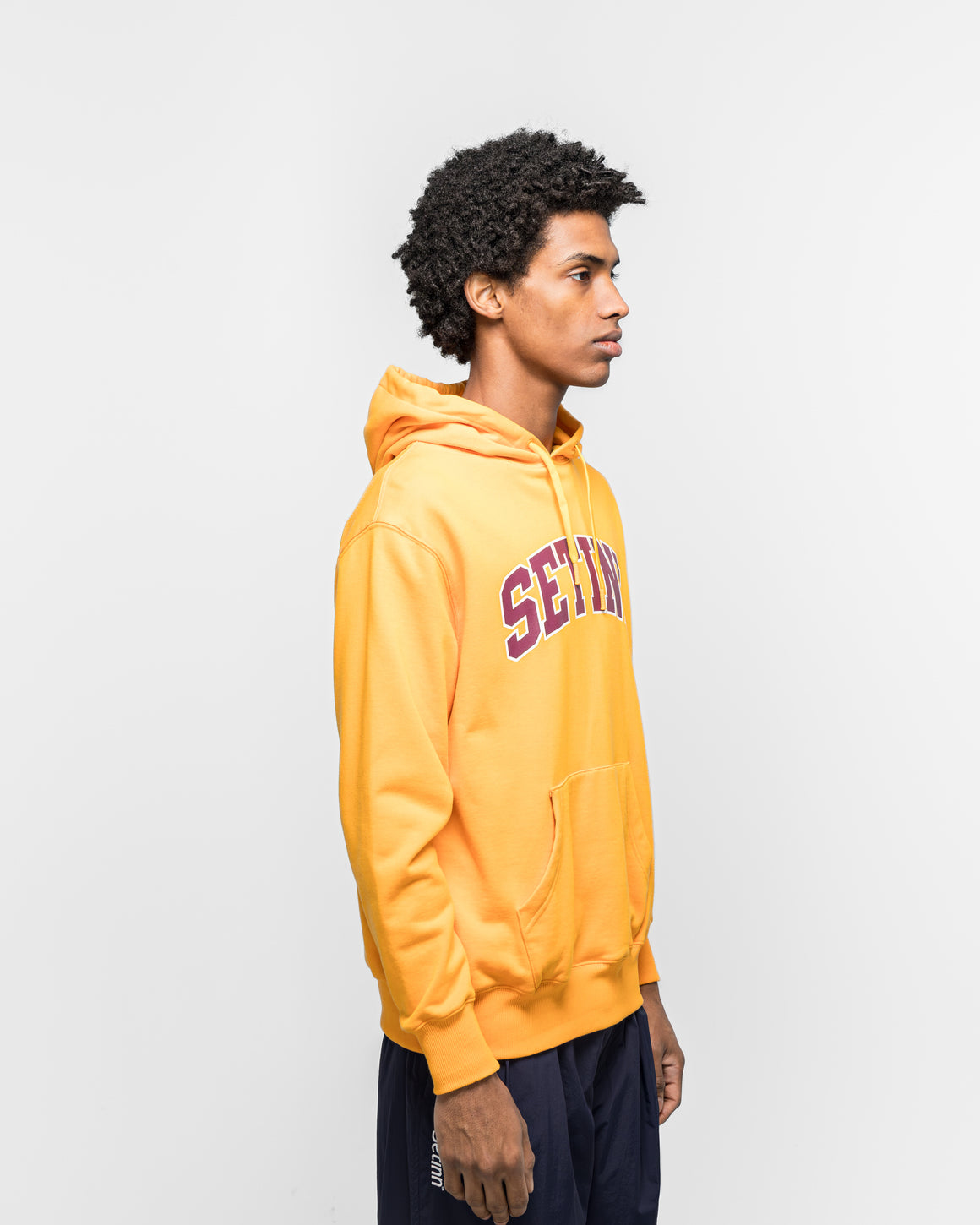 Setinn - College Logo Hoodie - Mango - UP THERE