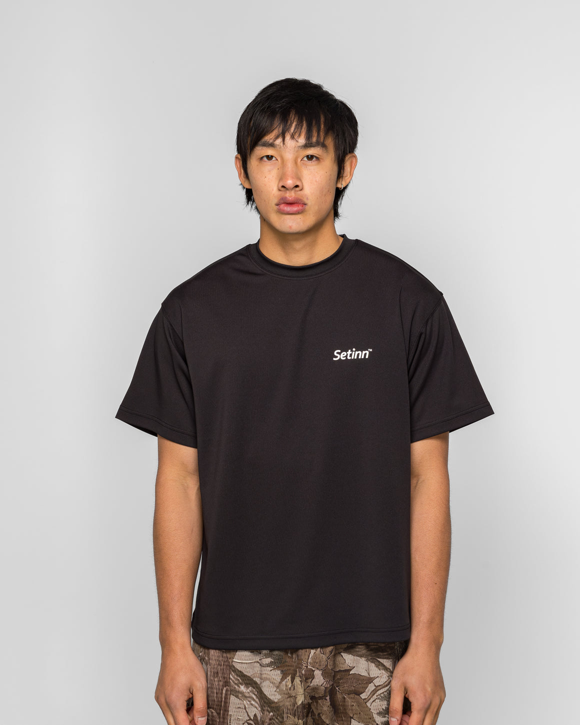 Setinn - One Point Script Shirt - Black - UP THERE