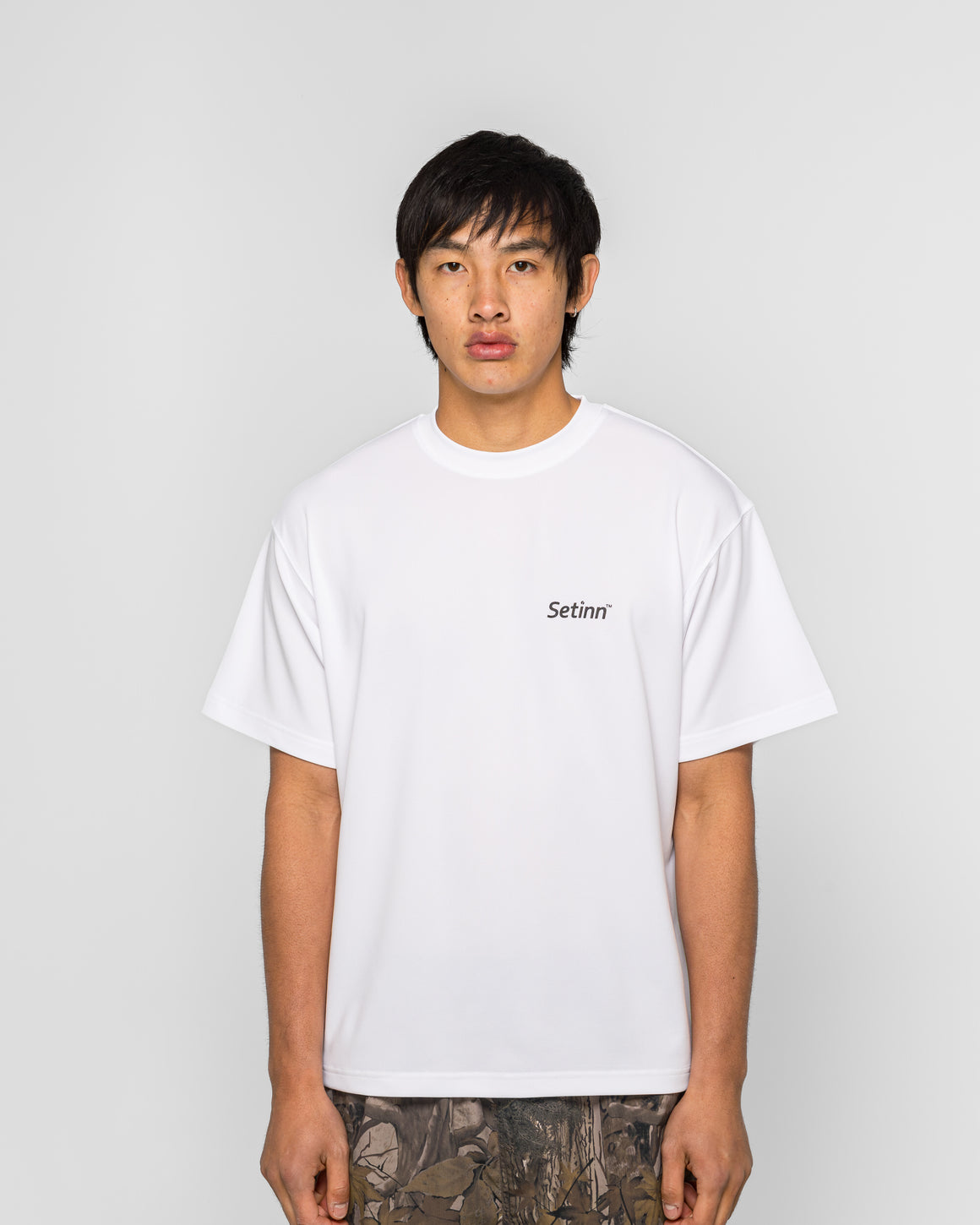Setinn - One Point Script Shirt - White - UP THERE