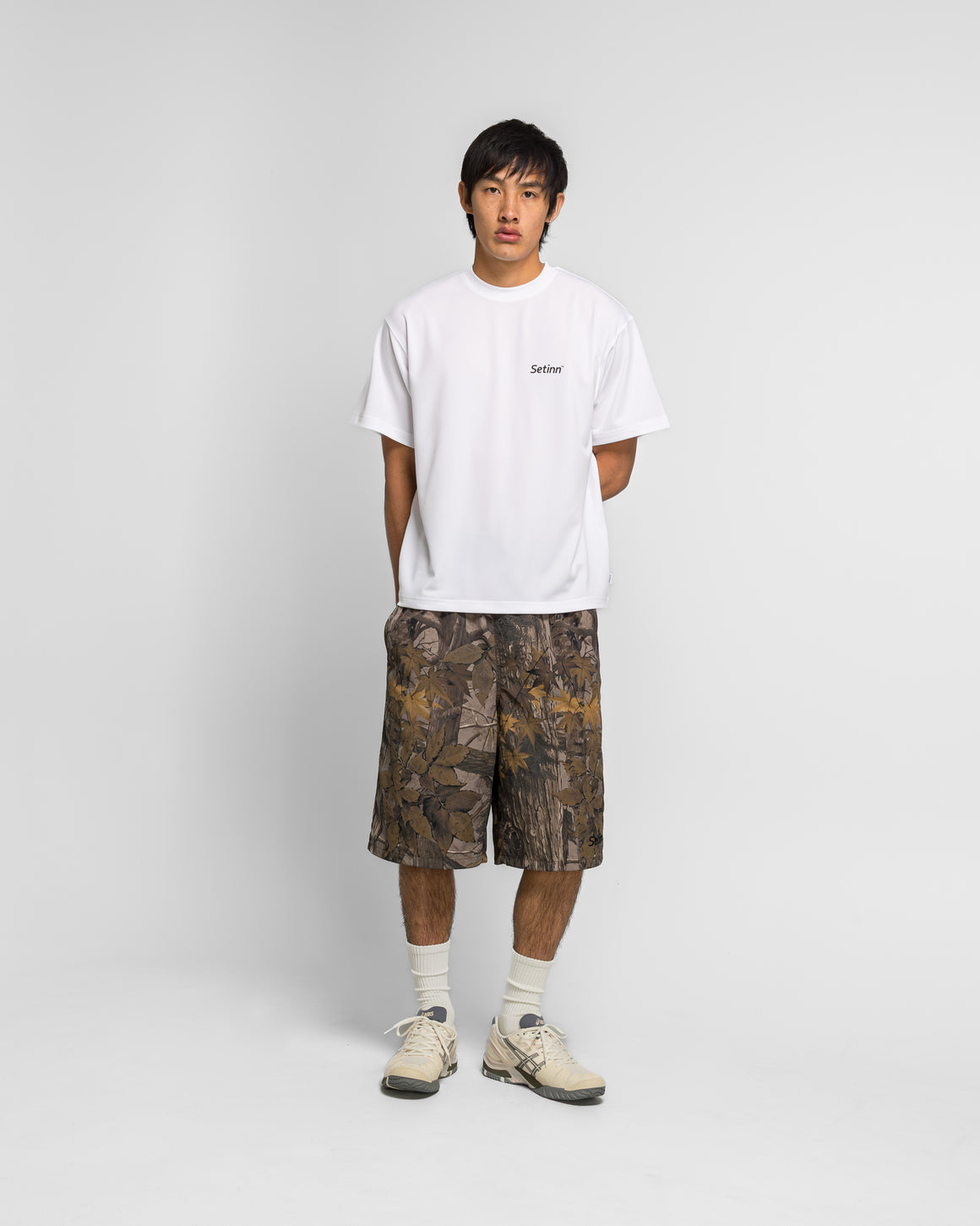 Setinn - One Point Script Shirt - White - UP THERE