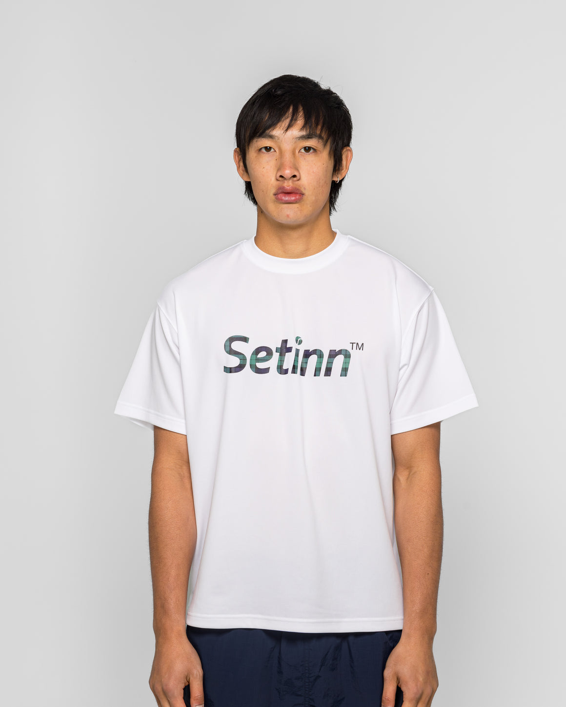 Setinn - Script Practice T-Shirt - White/Blackwatch - UP THERE