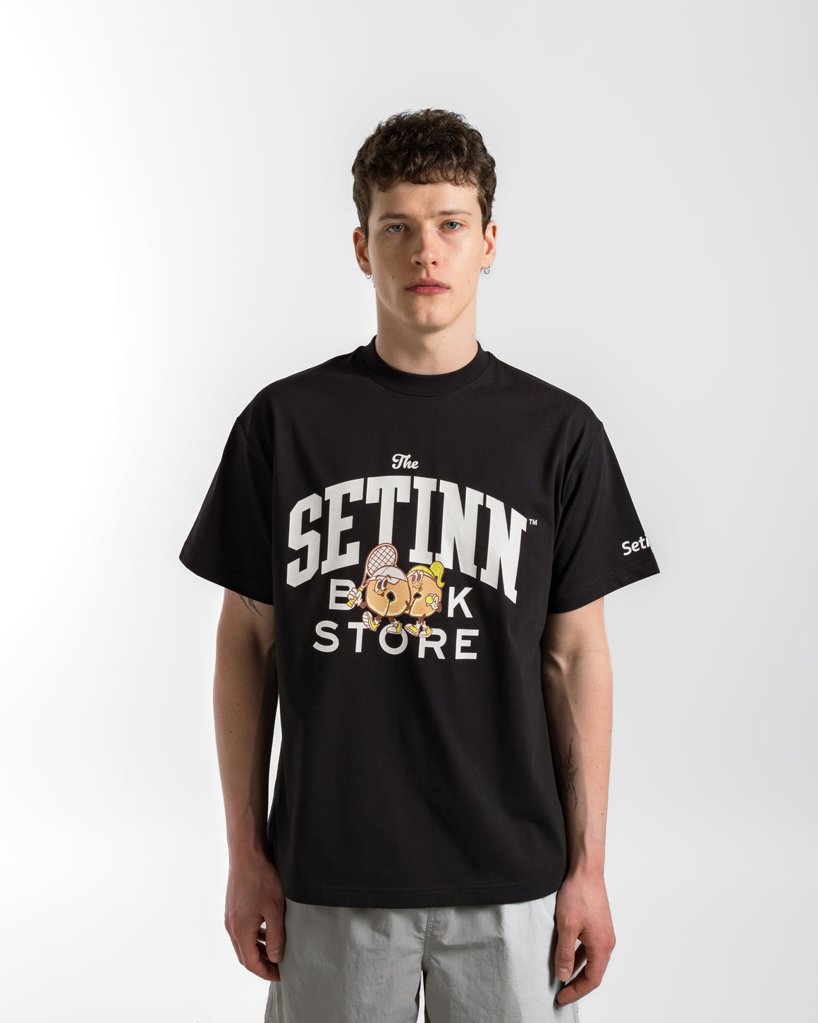 Setinn - STN Bookstore Tee - Black - UP THERE