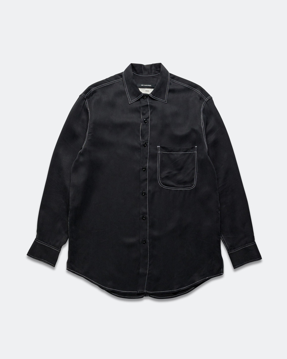 Song for the Mute - LS Oversized Shirt - Black Peach Cupro - UP THERE