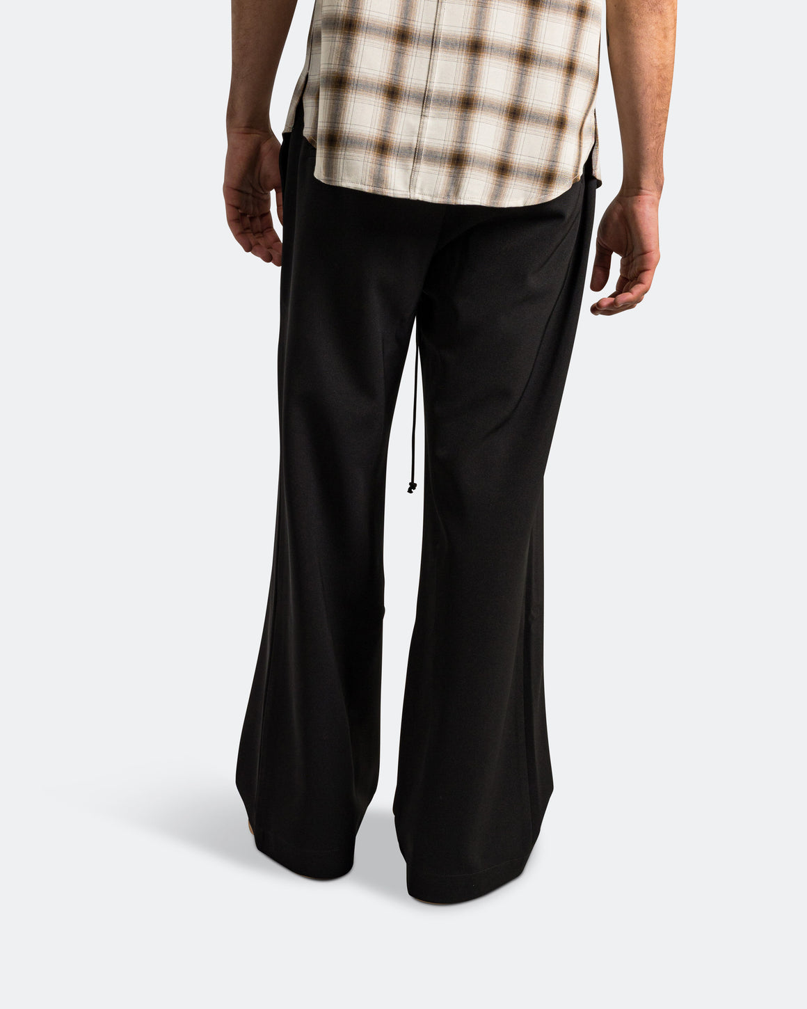 Song for the Mute - Relaxed Lounge Pant - Black Poly Gab - UP THERE