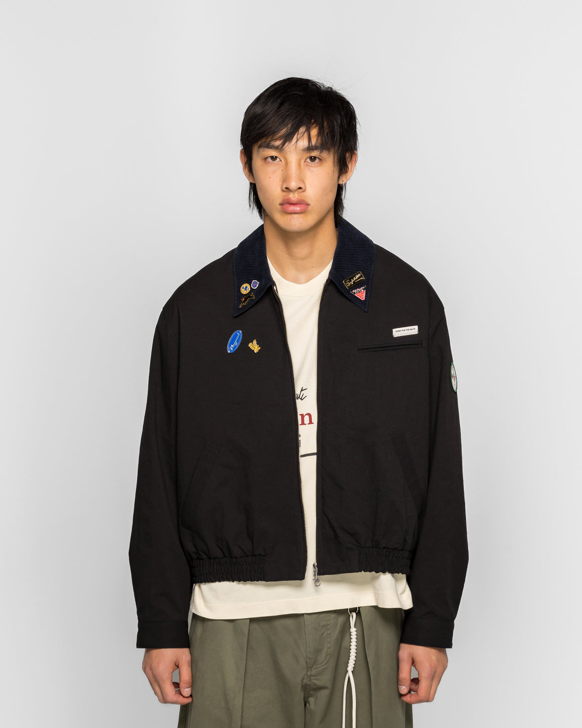 Song for the Mute - Elasticated Coach Jacket - Black - UP THERE