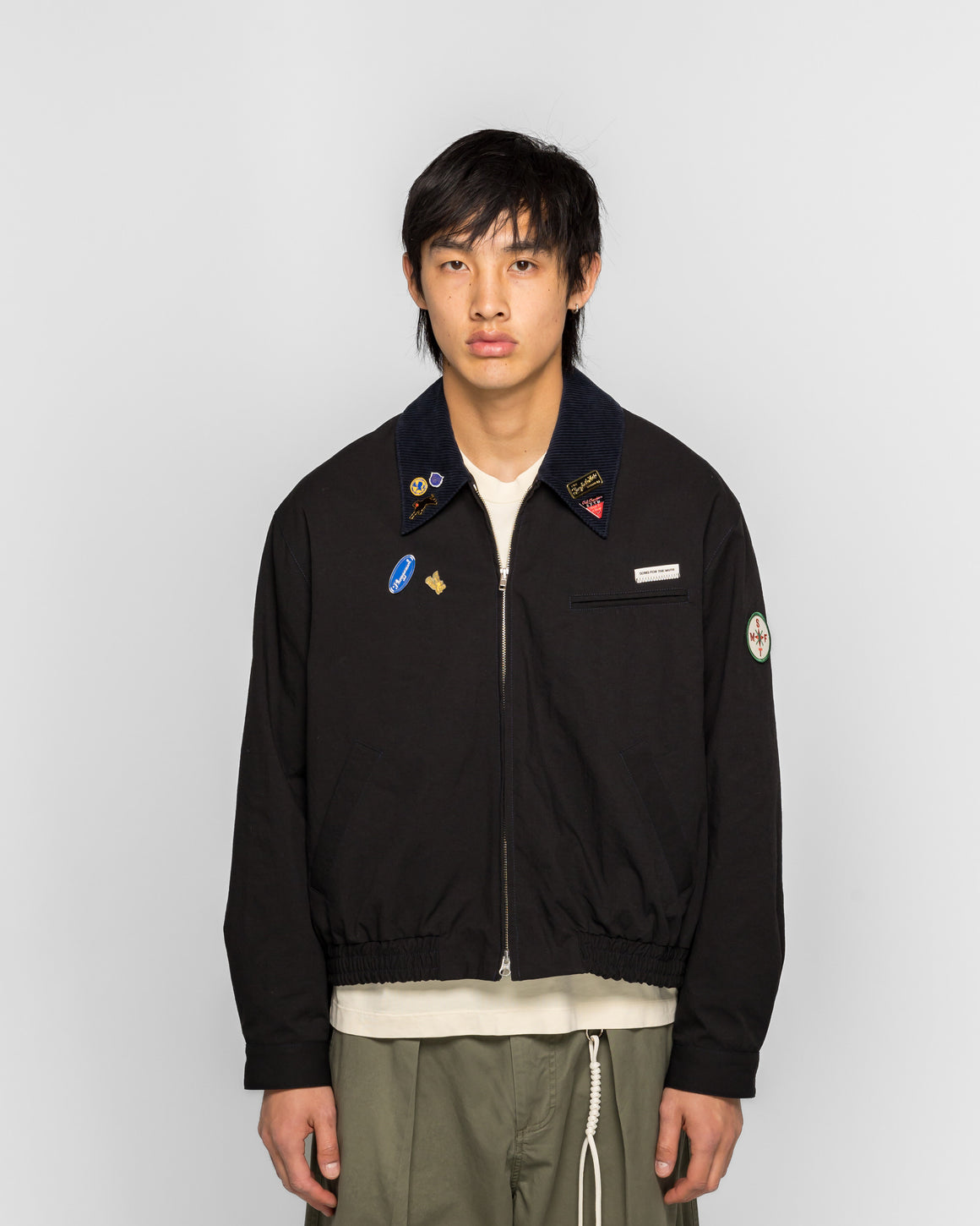 Song for the Mute - Elasticated Coach Jacket - Black - UP THERE