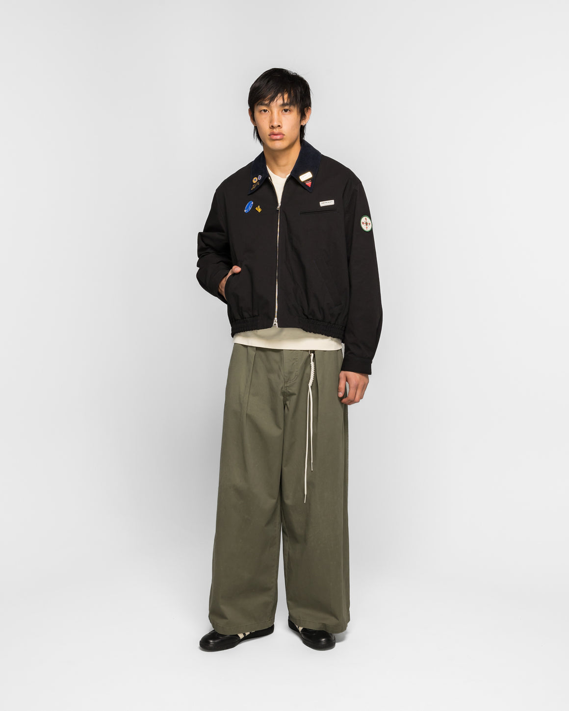 Song for the Mute - Elasticated Coach Jacket - Black - UP THERE