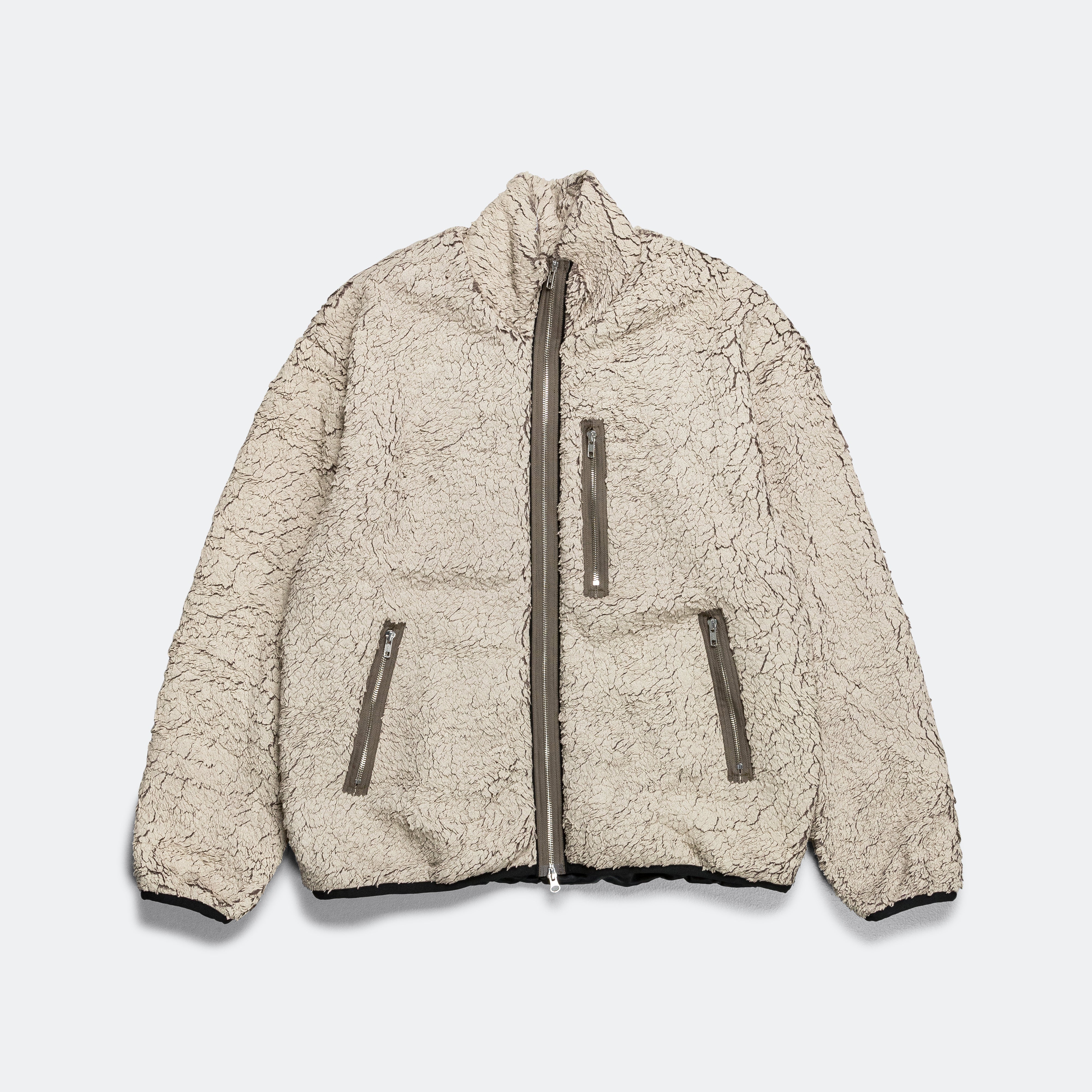 Song For The Mute SFTM Funnel Track Jacket - Painted Sherpa | UP THERE