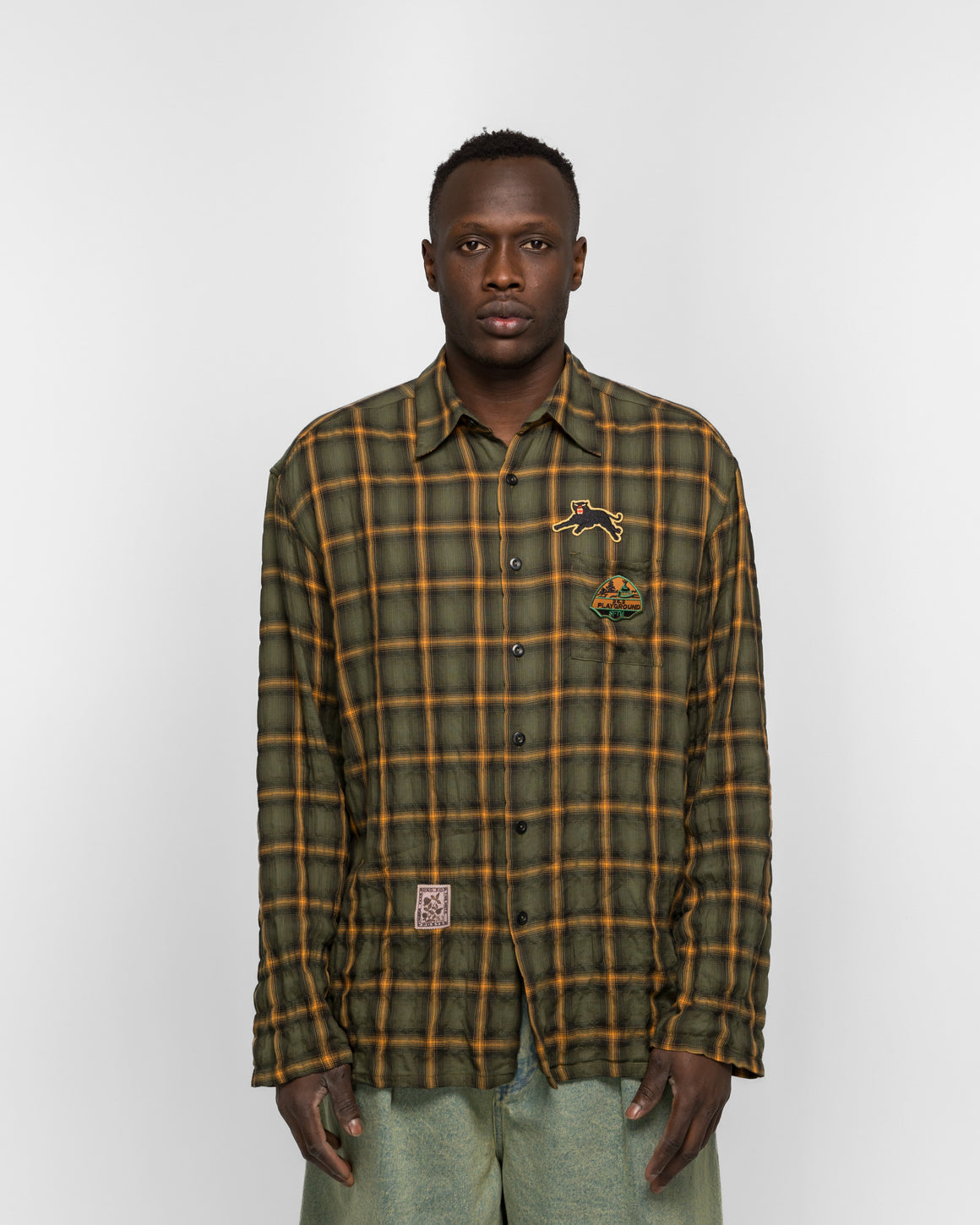 Song for the Mute - Long Sleeve School Shirt - Green - UP THERE