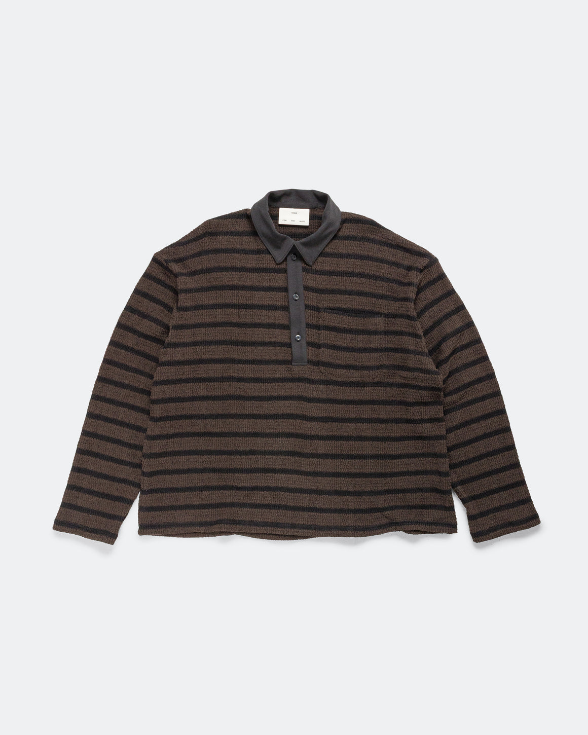 Song for the Mute - LS Polo - Brown Piano Knit - UP THERE