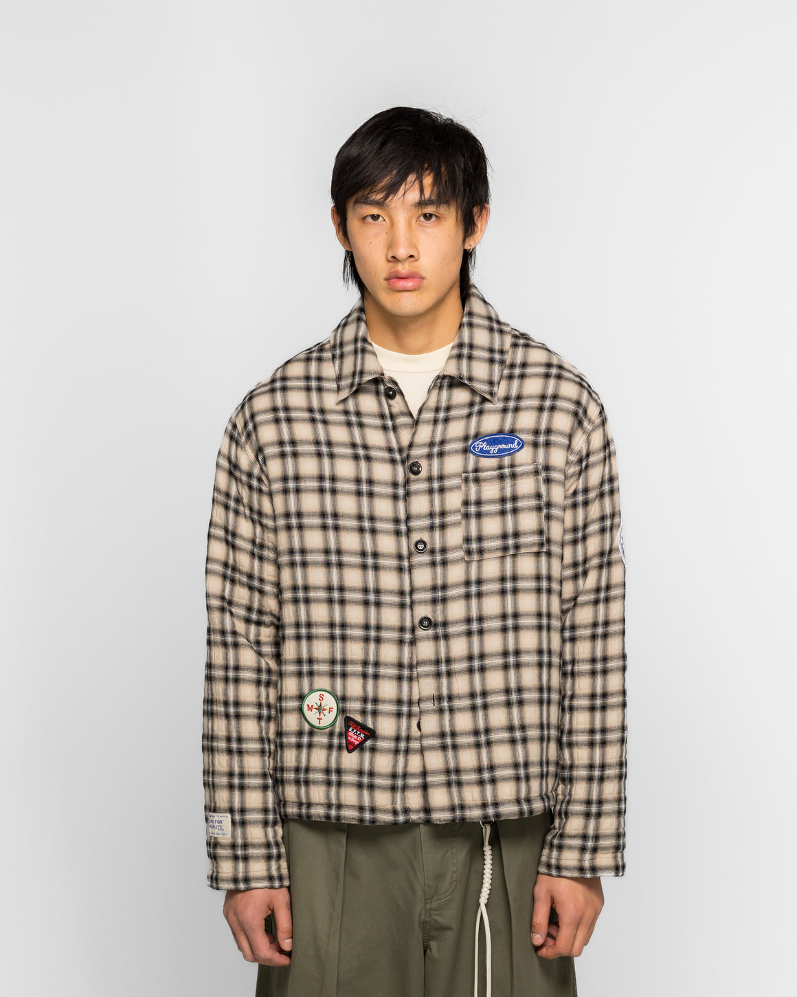 Song for the Mute - Padded Workman Jacket - Beige - UP THERE